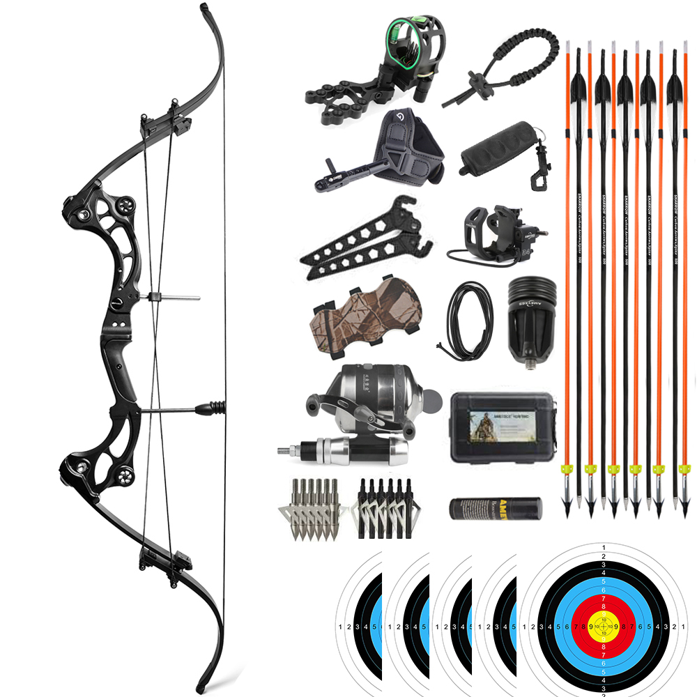 JUNXING F164 Archery Recurve Bow Fishing Bow 40-55 lbs