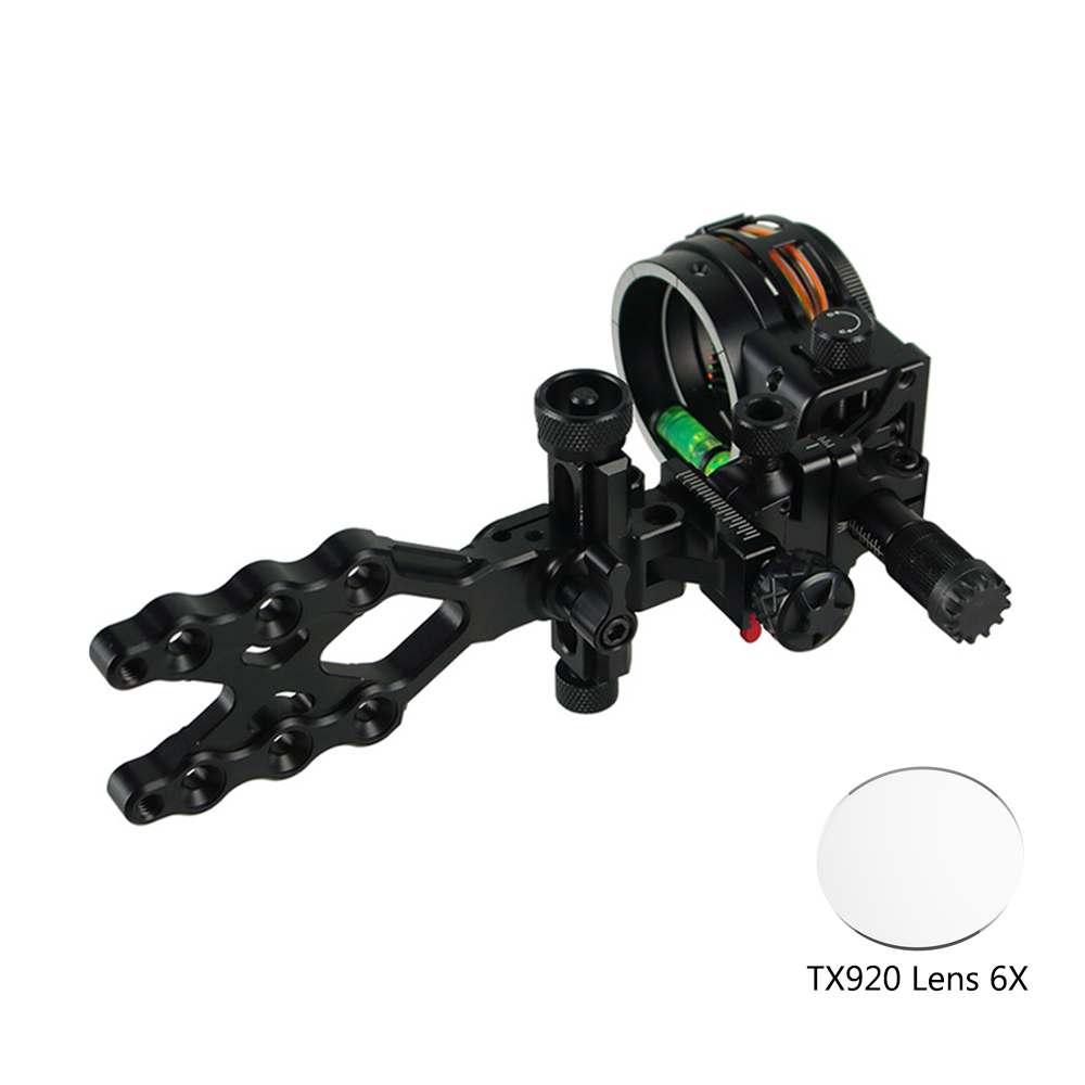 TOPOINT TX1550 Bow Sight Adjustable .019" 5 Pin Bow Sight RH/LH