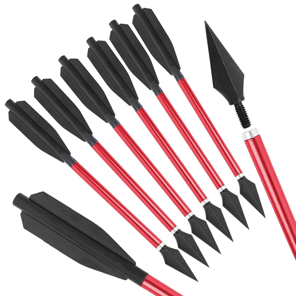 Mini Crossbow Bolt with Replaceable Steel Tips Aluminum Pistol Crossbow(12 Pack)