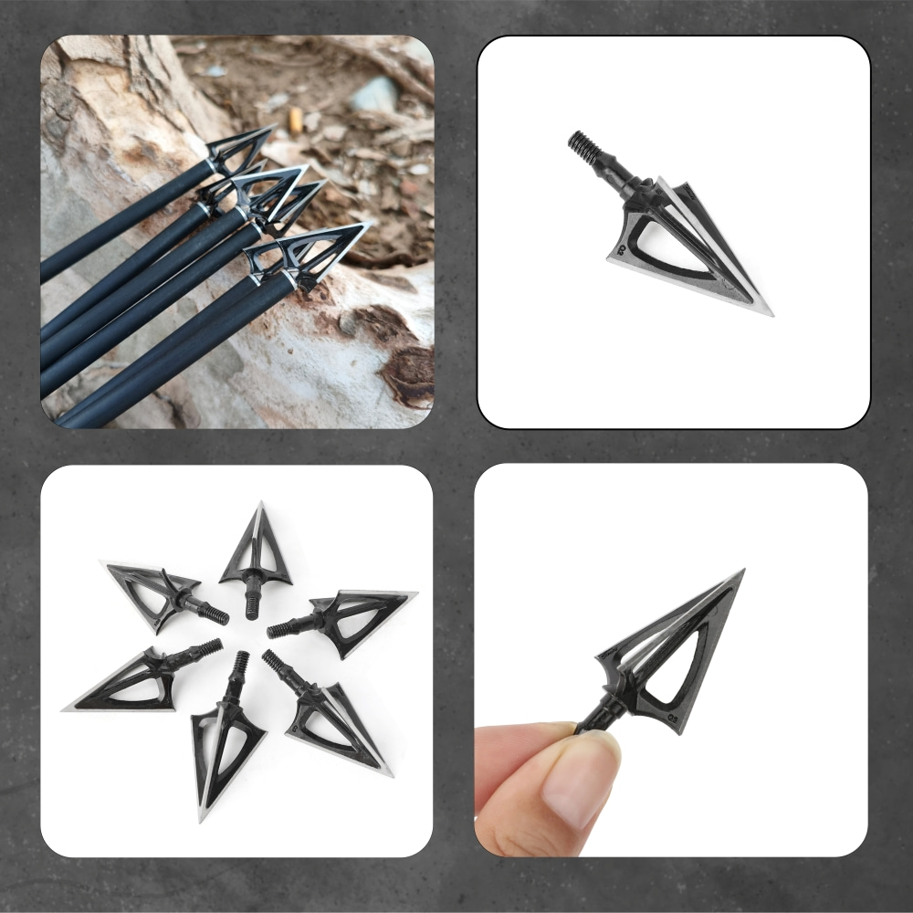 Hunting Broadheads 100gr Points Tips Arrowheads