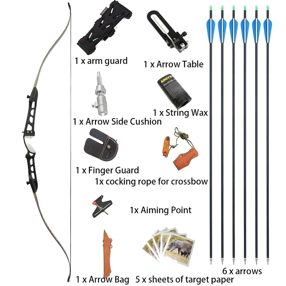 AMEYXGS 70" Takedown Target Recurve Bow Kit 36-40lbs