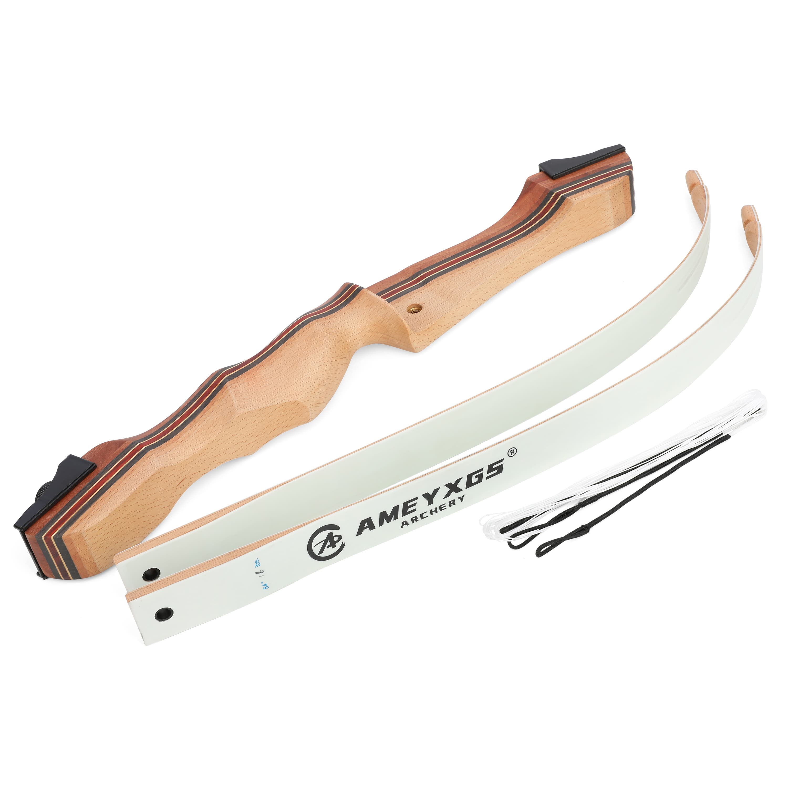 AMEYXGS 48" 54" Wooden Kids Recurve Bow for 7-12 Years Old-CHN Archery