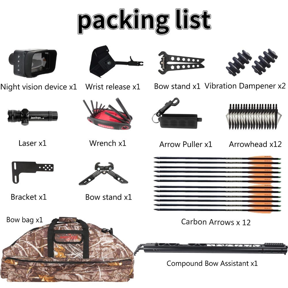 JUNXING Dragon X8 Hunting Compound Bow Shoot 20-70lbs