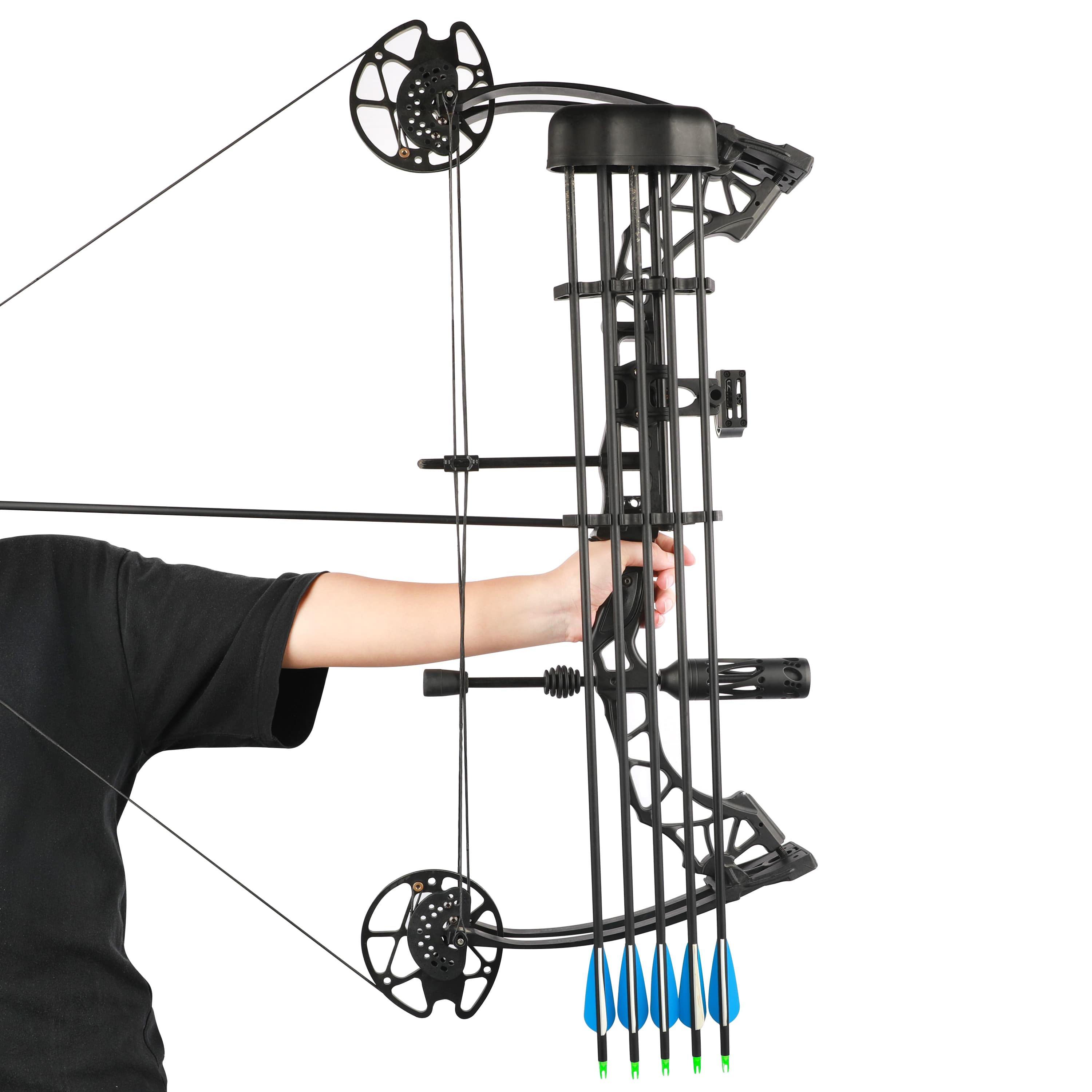 Compound Bow Quiver Black PP Plastic 5-Arrow Quiver-CHN Archery