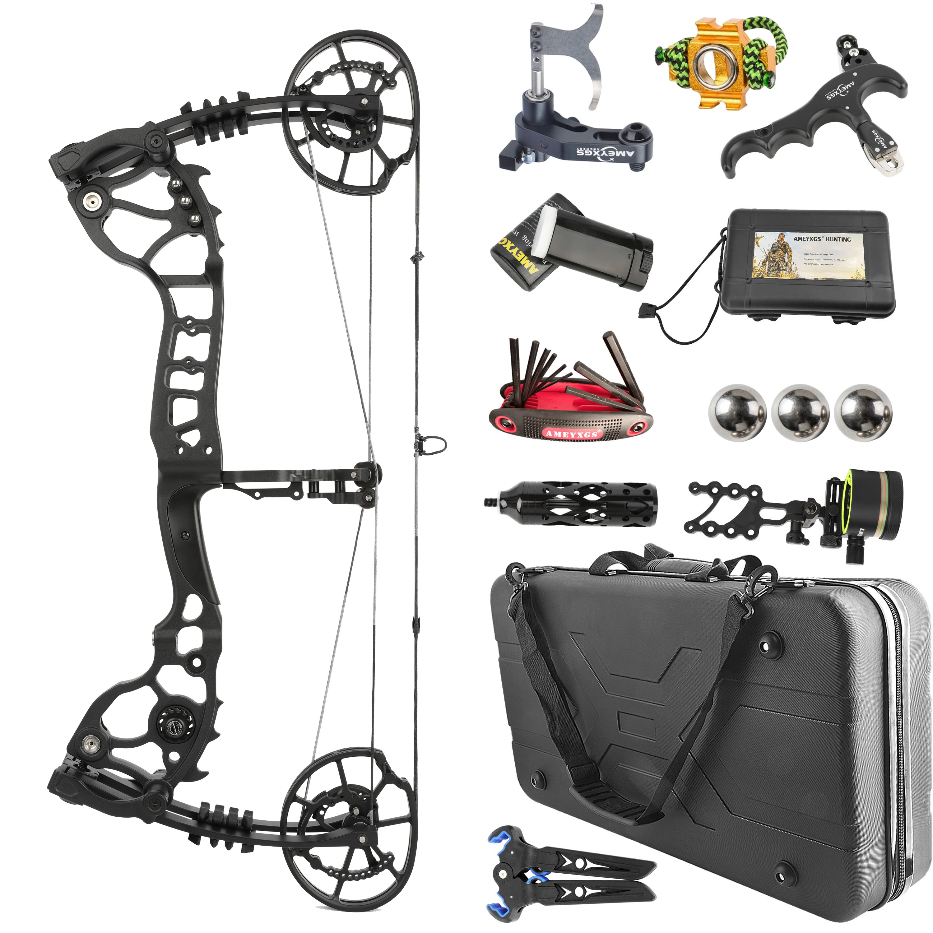 JUNXING 20-70lbs Compound Bow Hunting Kit Shooting Archery
