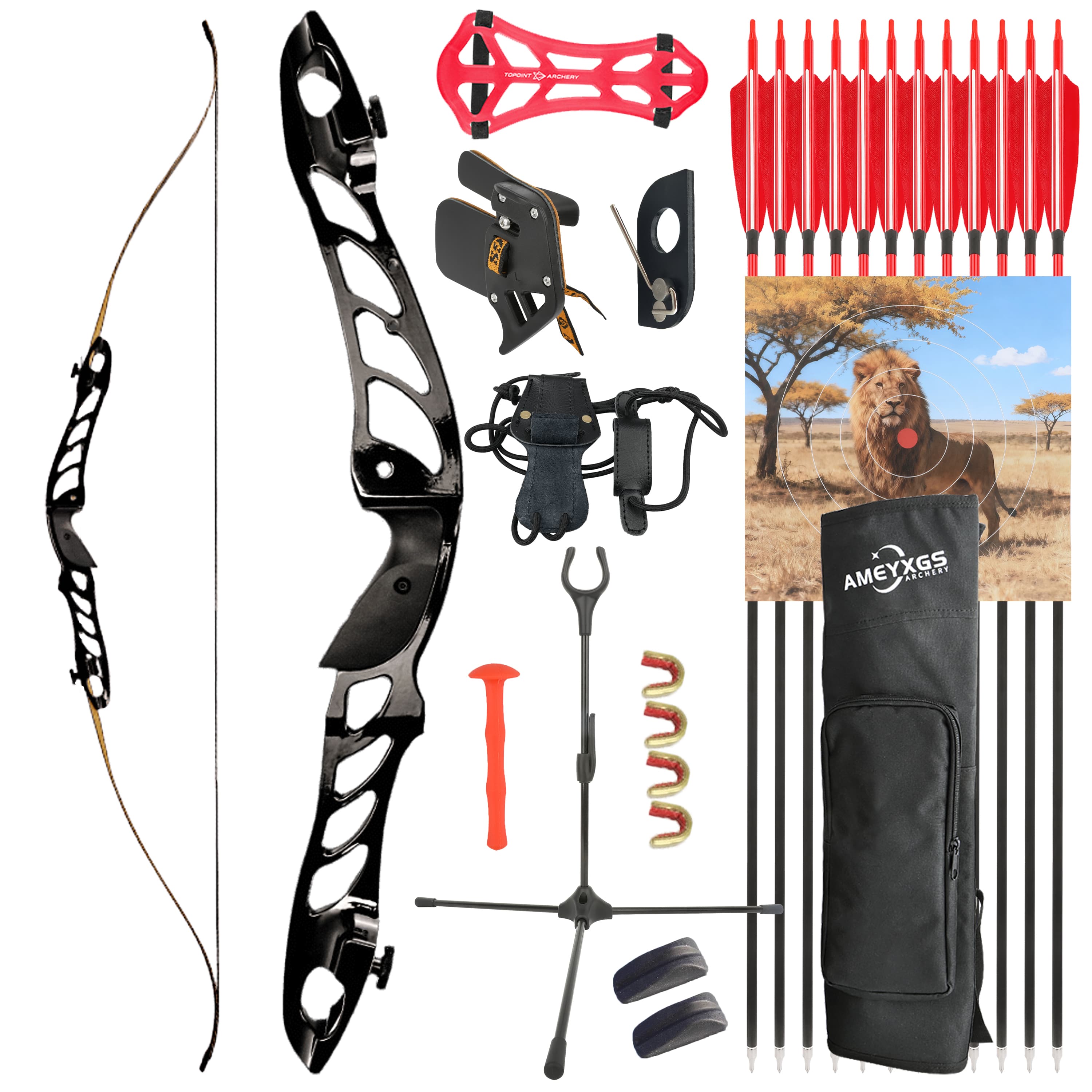 18-38lbs Longbow 68" Archery Takedown Hunting Bow