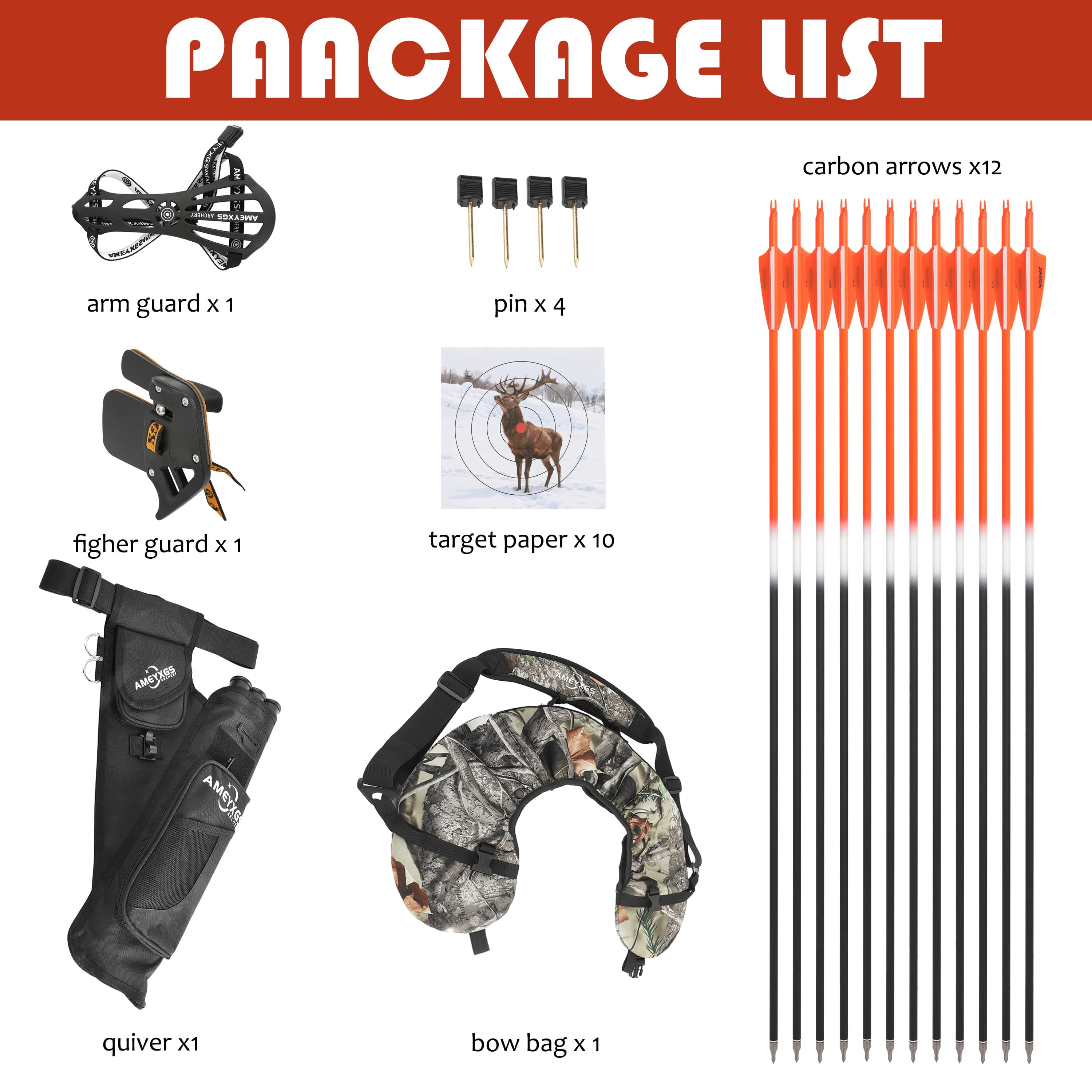 Compound 30-70lbs Adjustable 75% Let-off Professional Fishing Kit