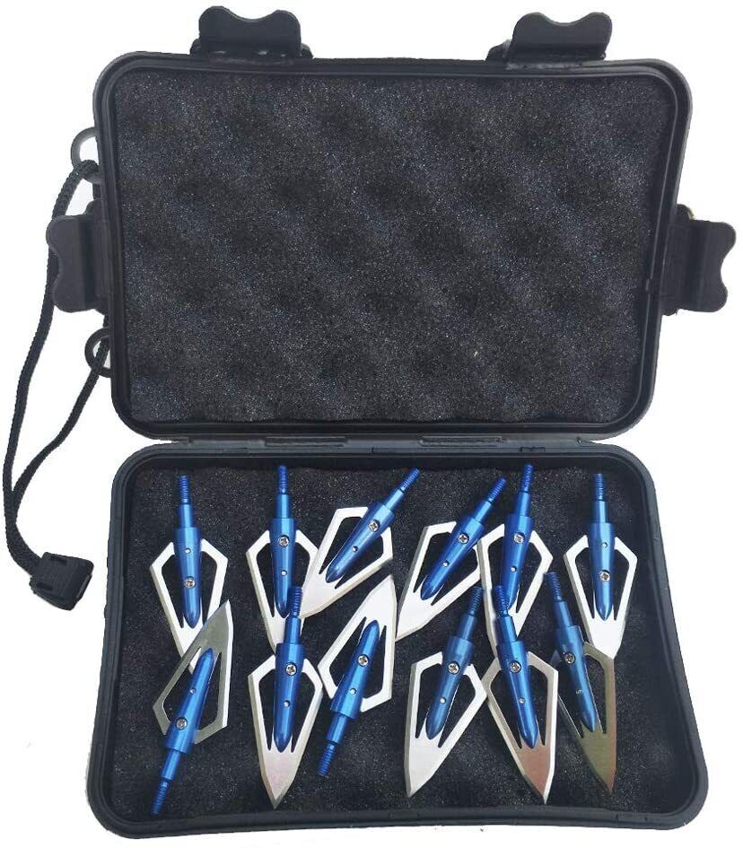 Archery Arrowheads 2 Blade Hunting Tips Screw In Point Broadheads Box