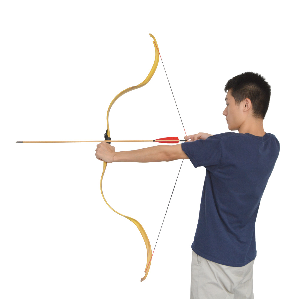 49" Handmade Wooden Recurve Bow for Traditional Archery 20lbs