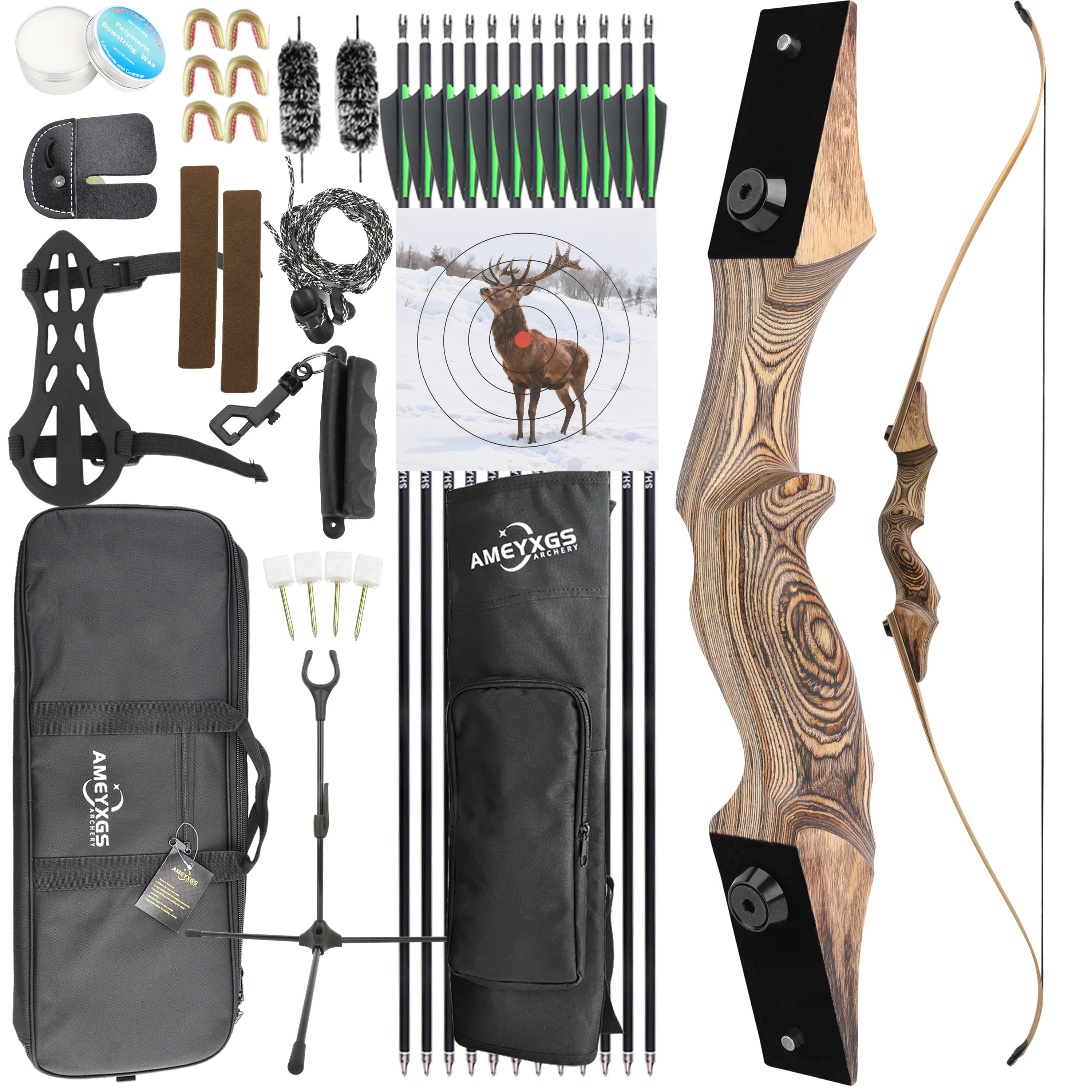 20-50lbs Recurve Bow Archery 60inch Takedown Bow