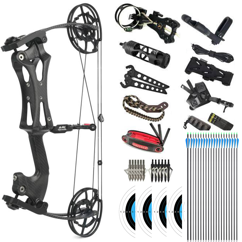 ALIEN Short Axis Ball Bearing Hunting Compound Bow for Small Game