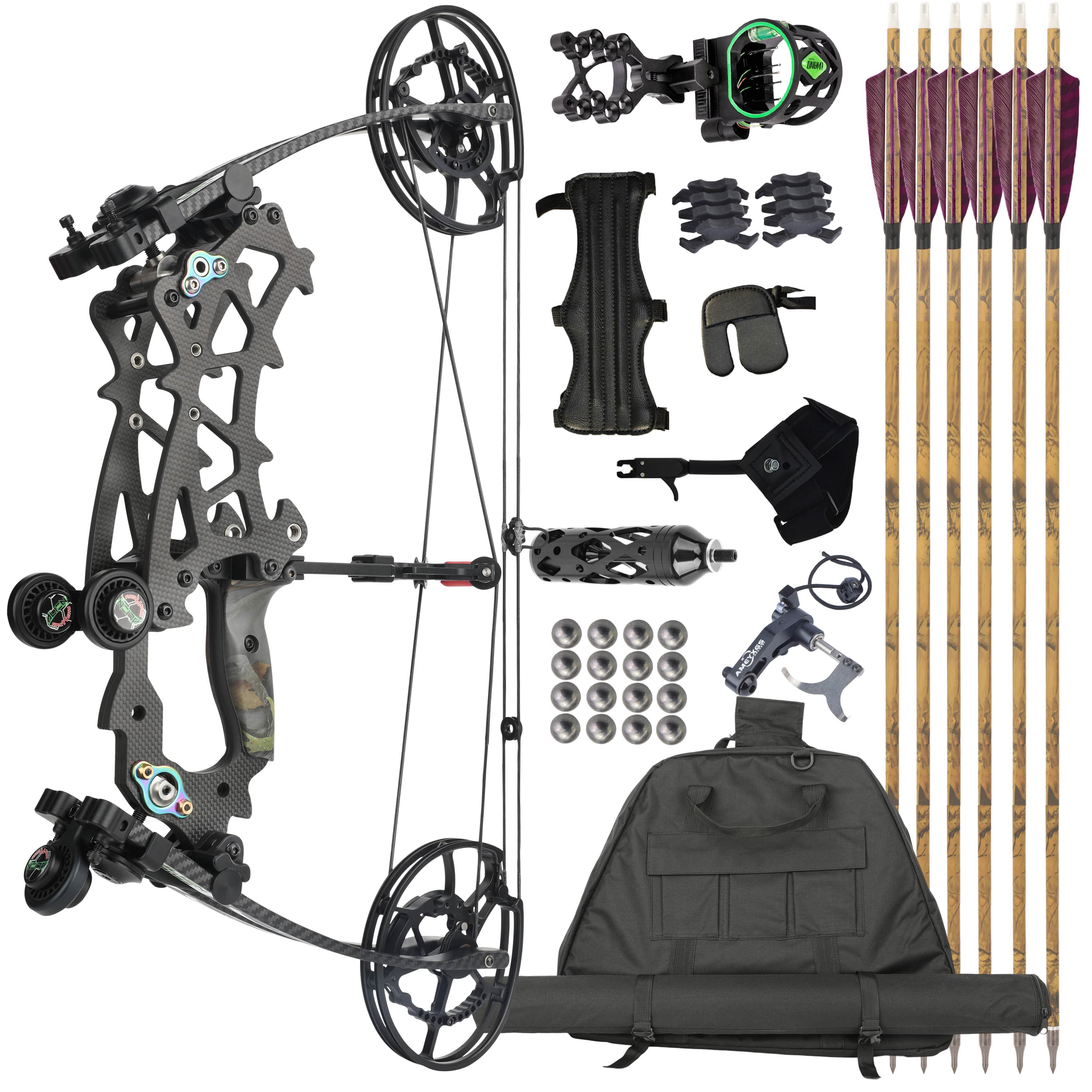 Archery 40-70lbs Compound Bow Set Shooting Target