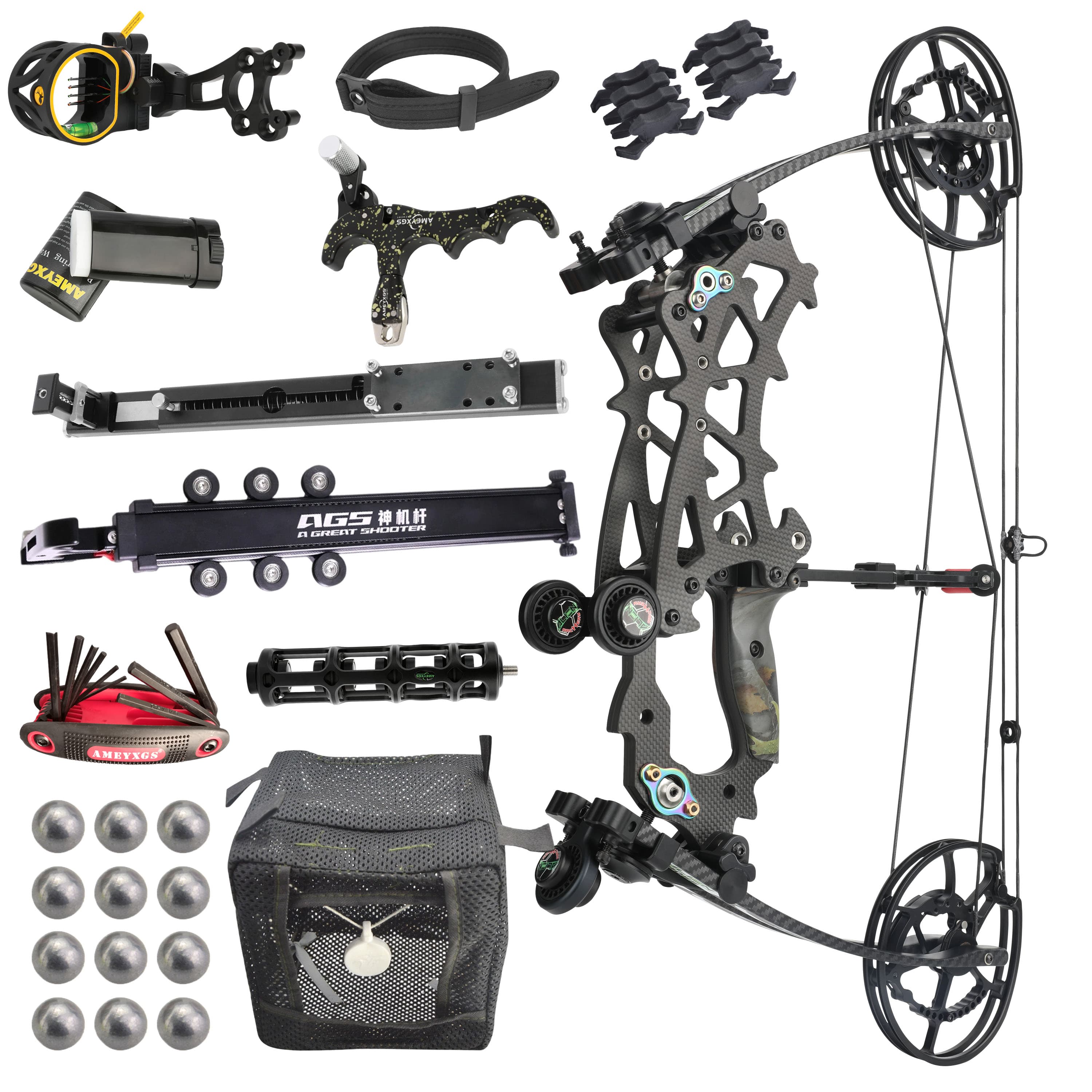 CHN Archery 40-70lbs Compound Bow Set Shooting Target