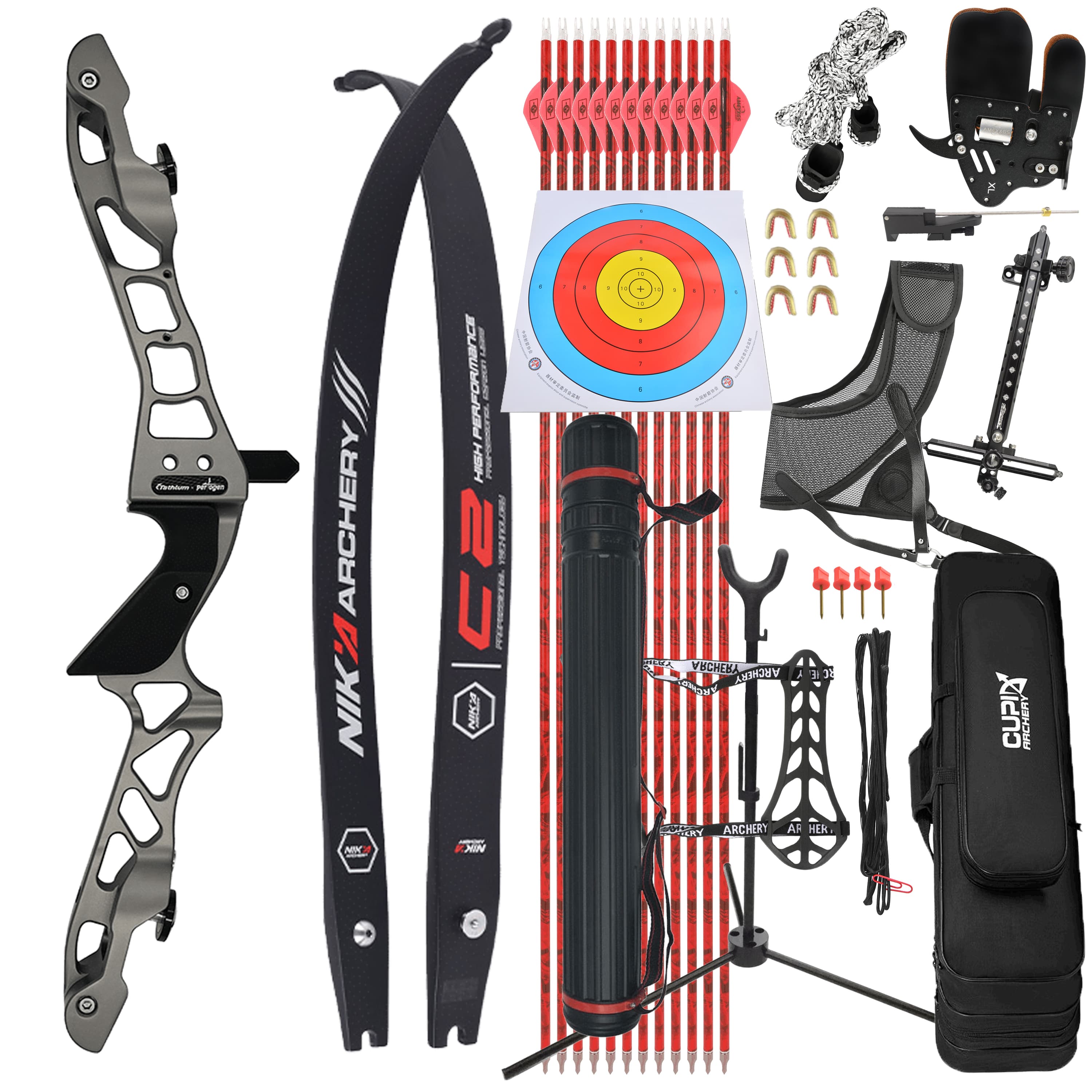 30/40/50lbs Takedown Recurve Bow Shooting Target