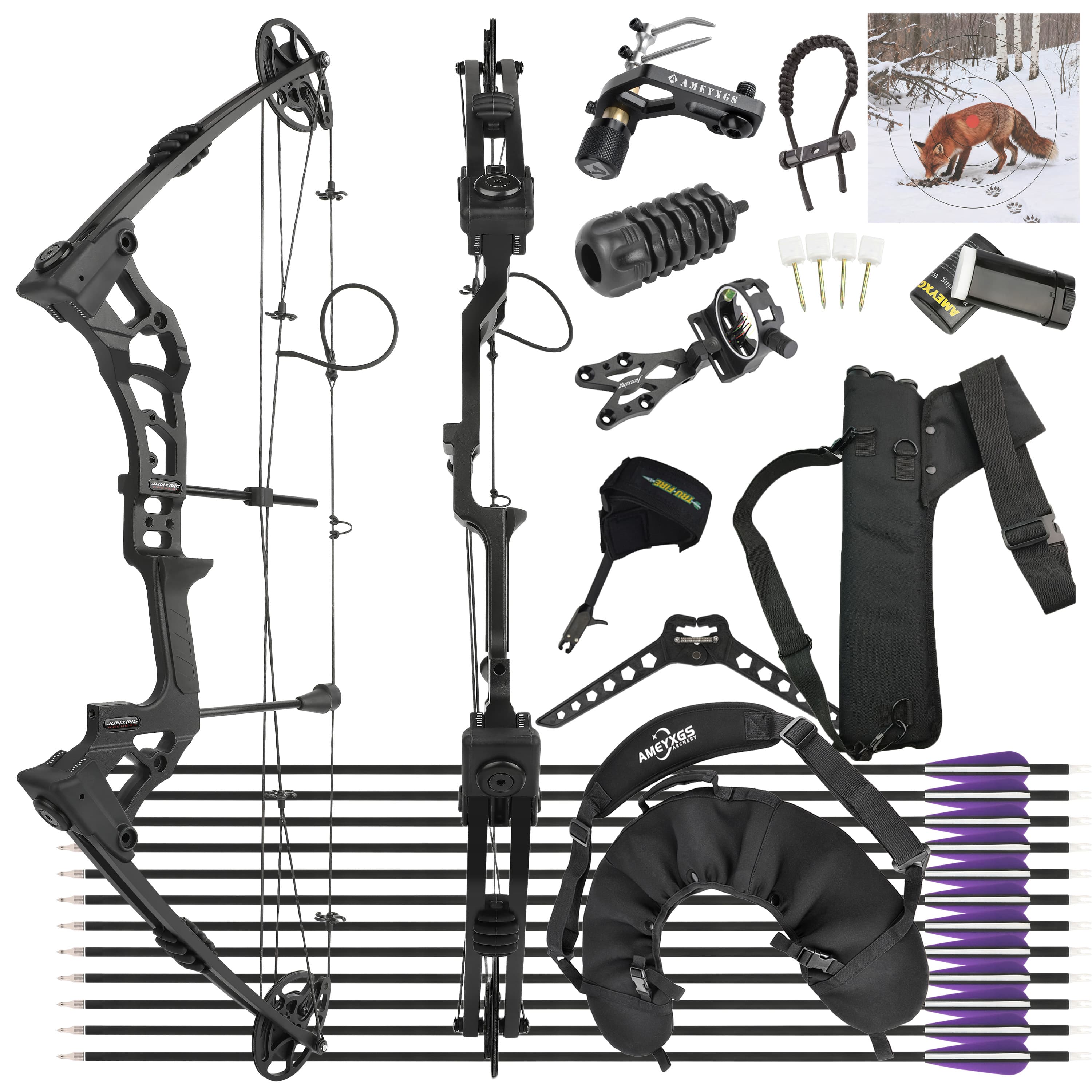 Archery 0-60lbs Compound Bow Set Shooting Target