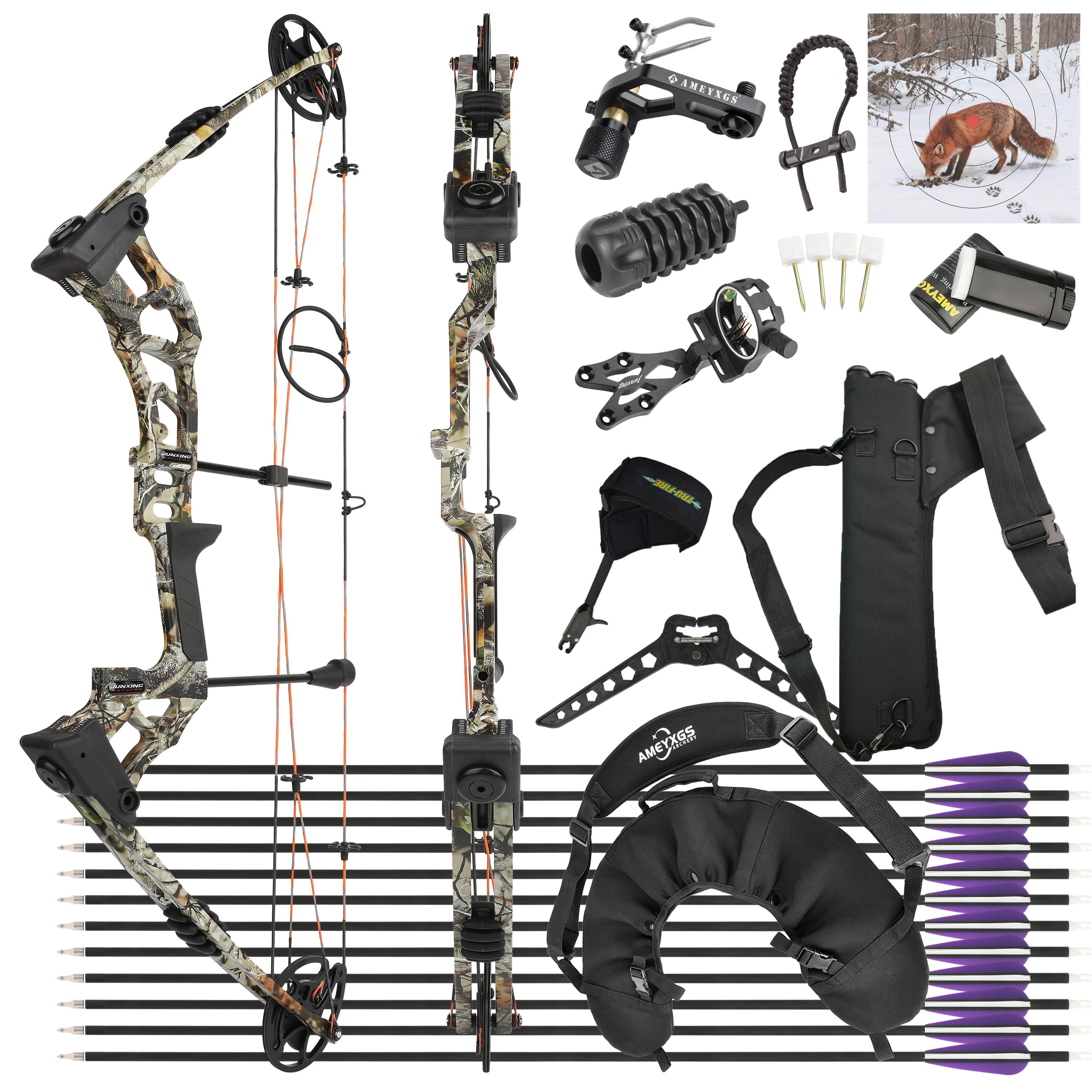 Archery 0-60lbs Compound Bow Set Shooting Target