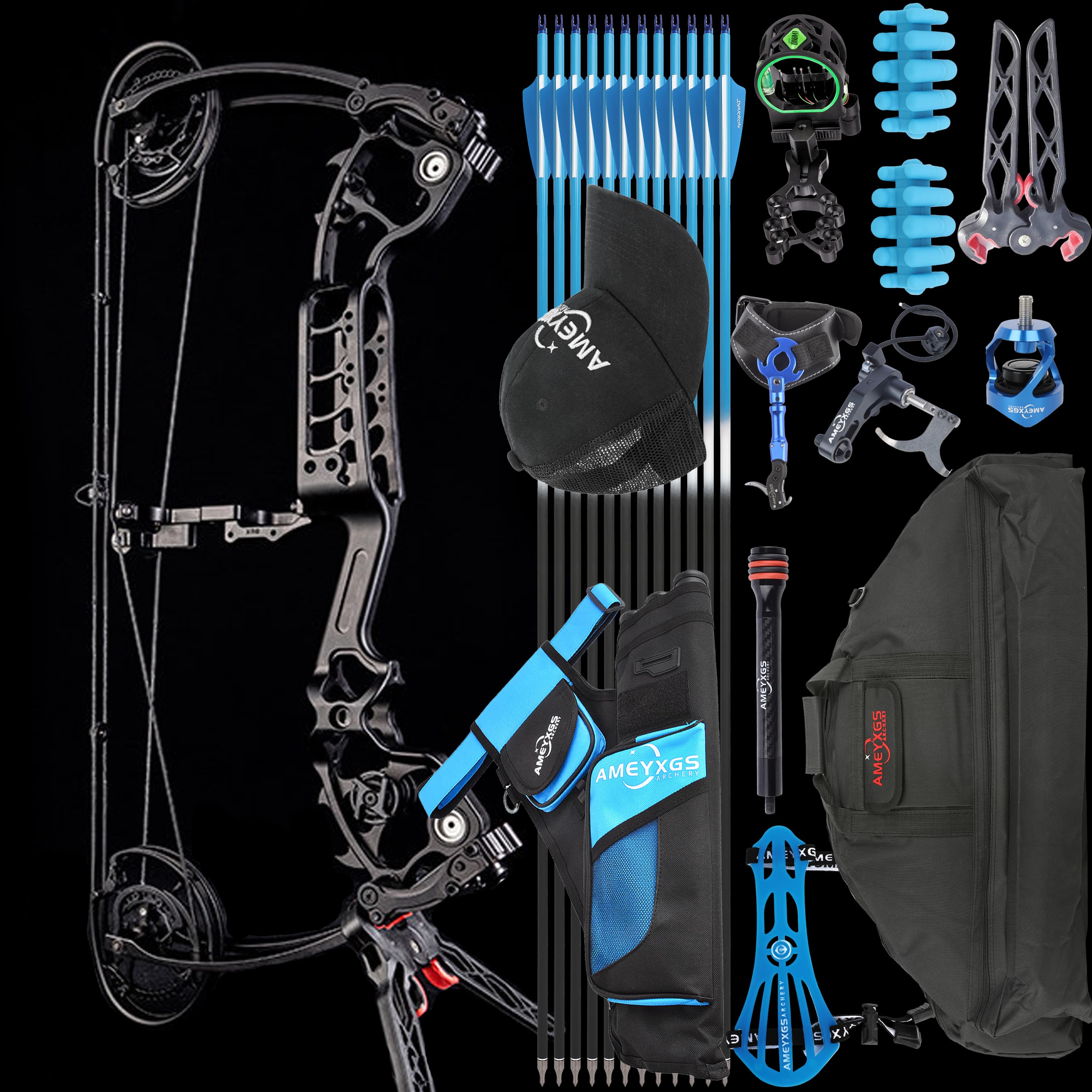 Archery 40-70lbs Compound Bow Set Shooting Target
