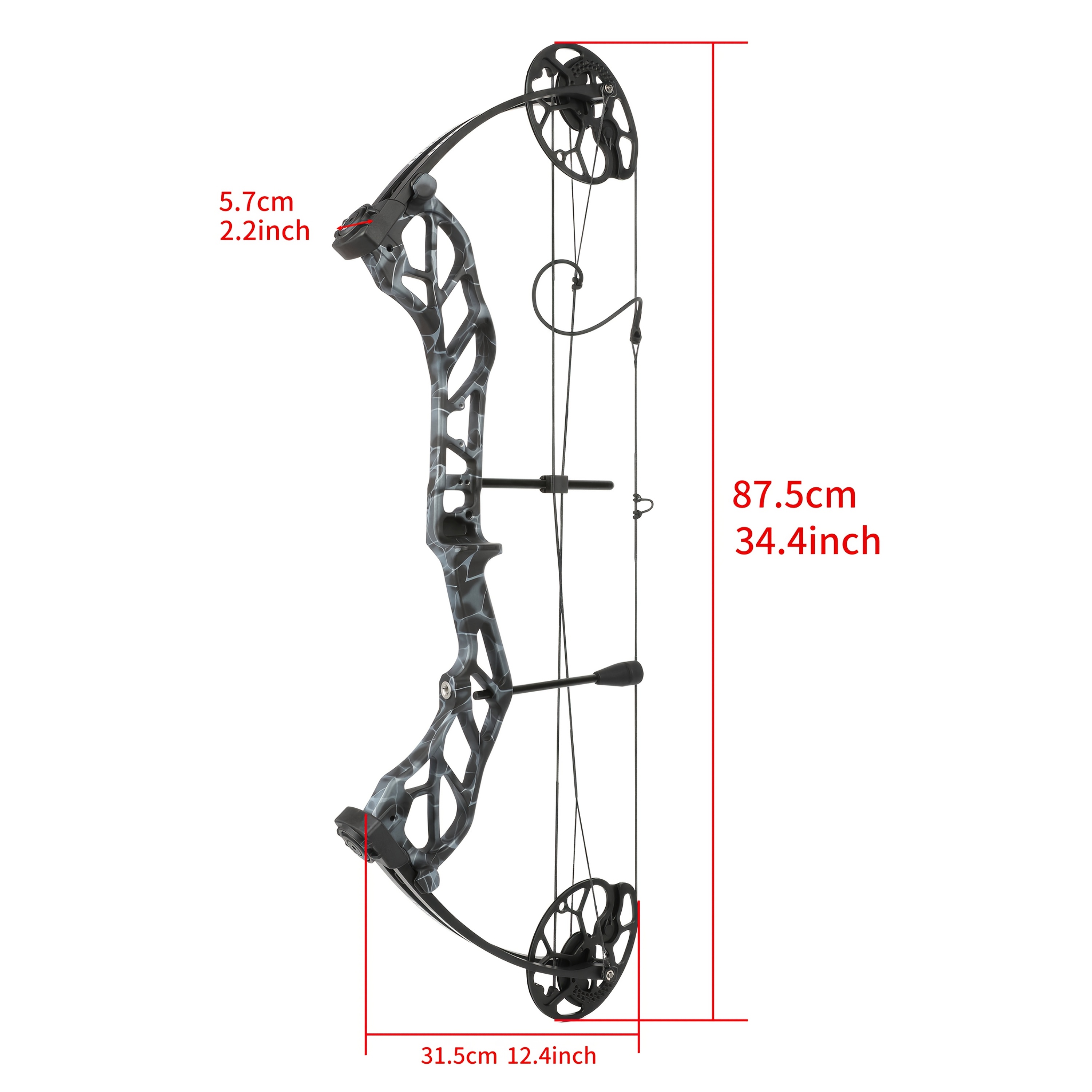 AMEYXGS E8 Compact Compound Hunting Bow 30-70 lbs Adjustable