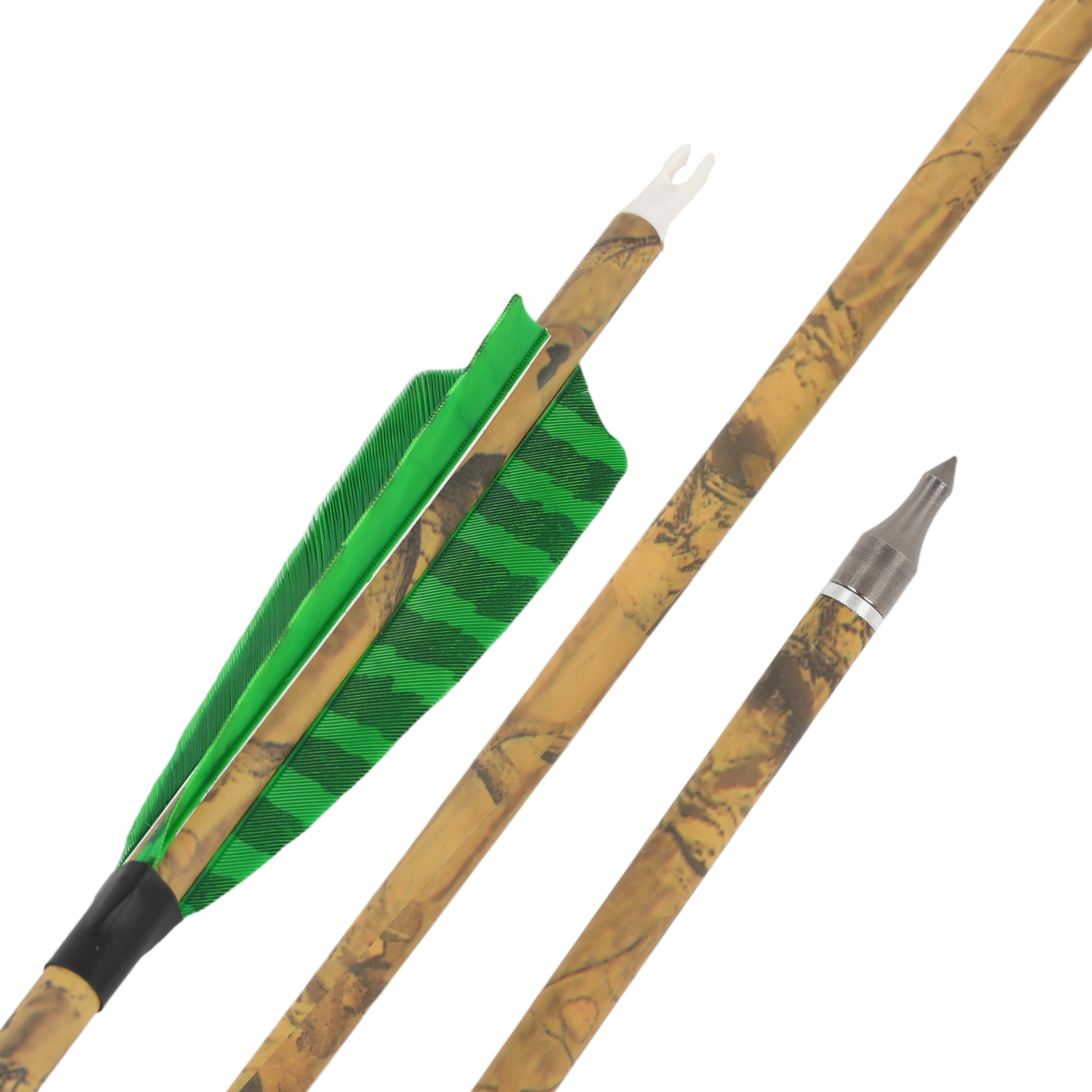 Carbon Hybrid Arrows, Spine 500, 100 Grain Tips for Archery