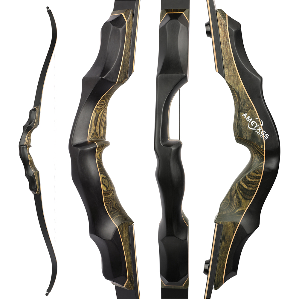 AMEYXGS 62" Wooden Takedown Recurve Bow Kit 20-55 lbs