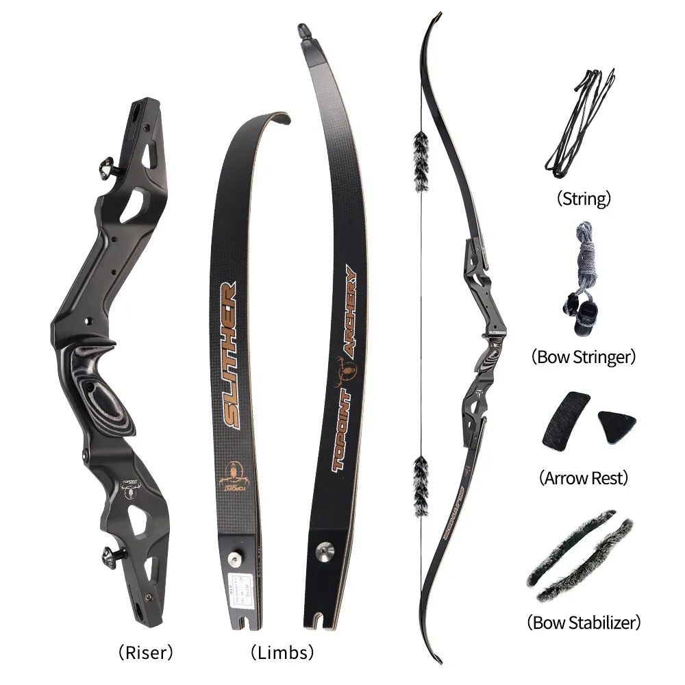 TOPOINT SLITHER Traditional ILF Hunting Recurve Bow 25-60 lbs-CHN Archery