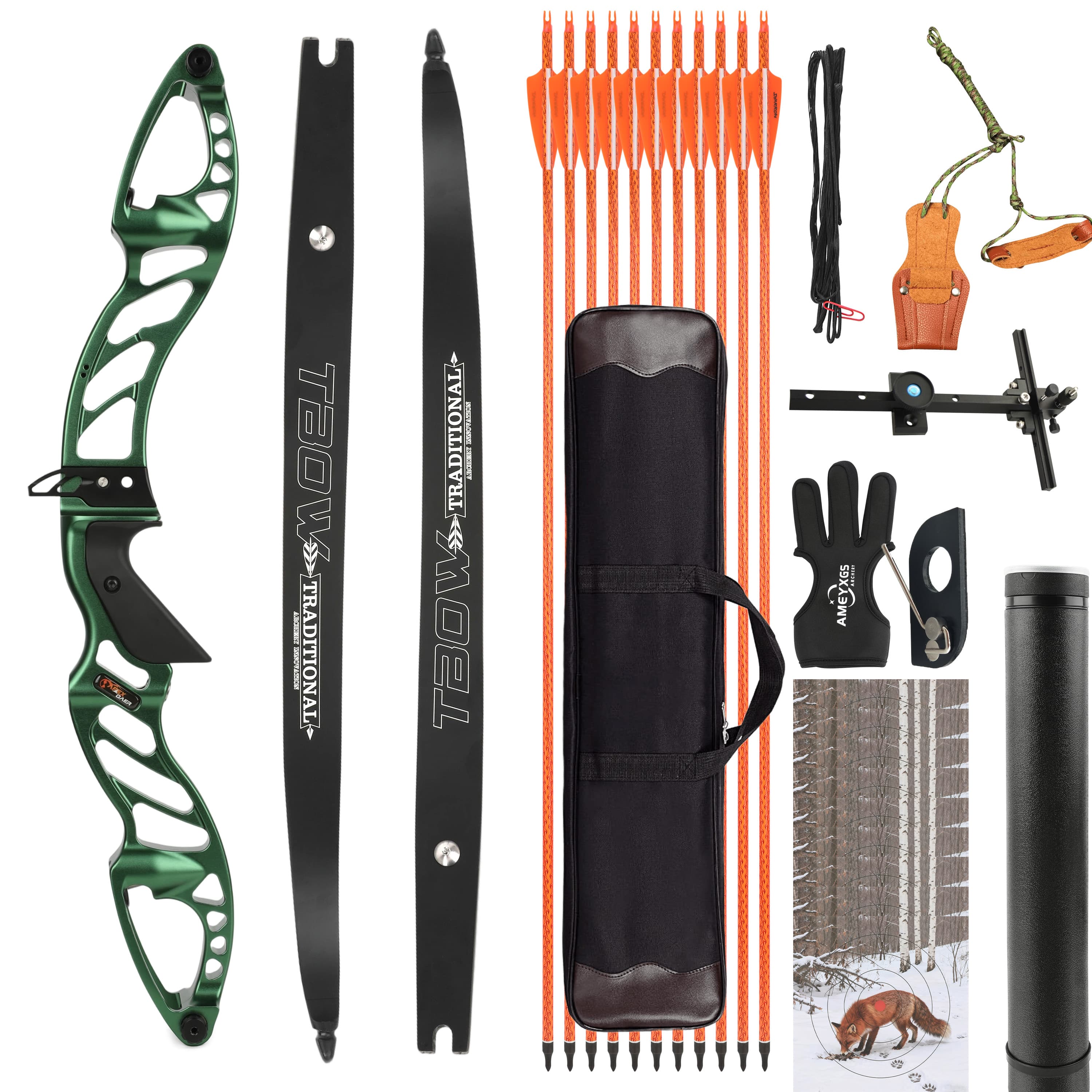 25-60lbs Recurve Bow Archery F interfance Takedown Bow