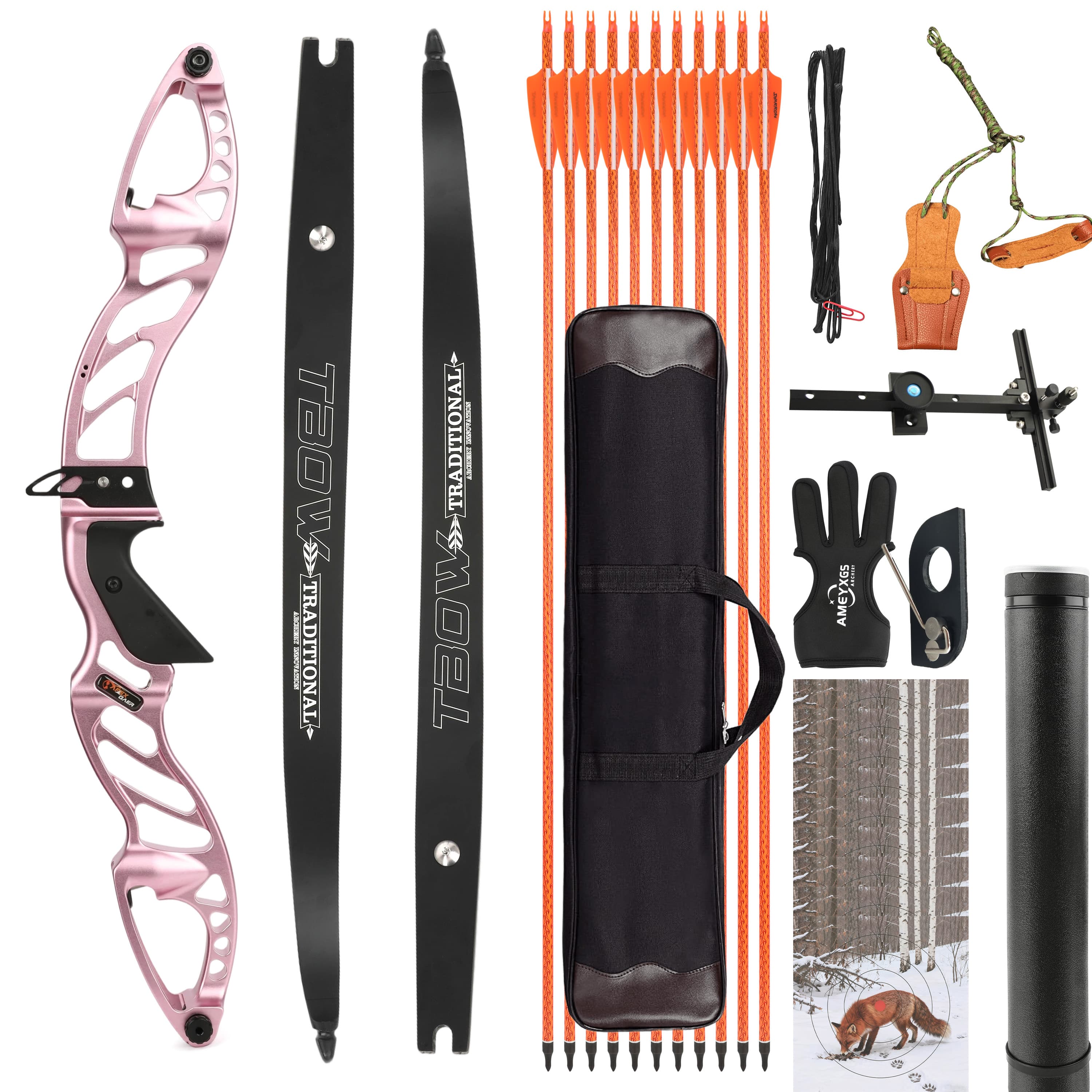 25-60lbs Recurve Bow Archery F interfance Takedown Bow