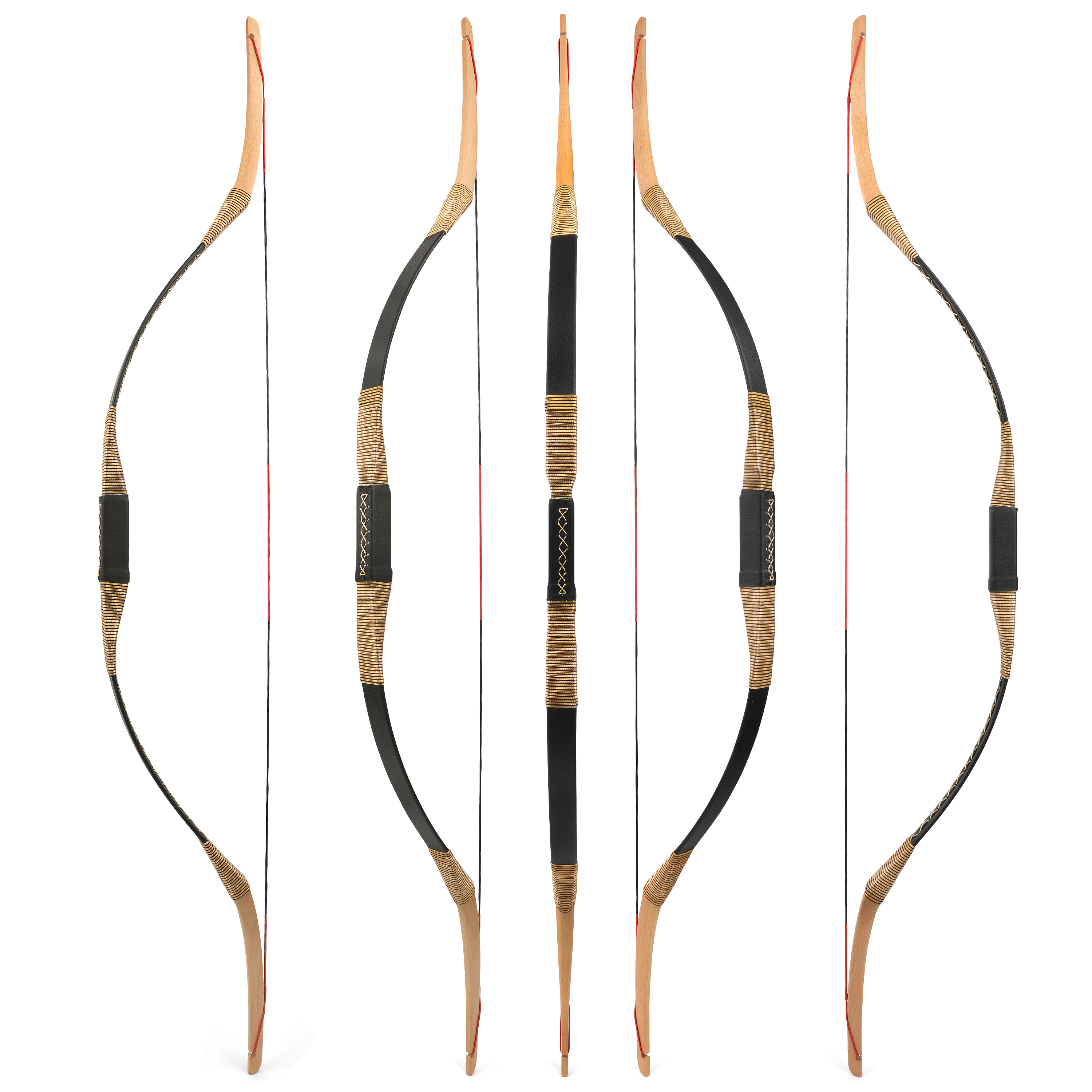 55" Traditional Takedown Wooden Horse Bow Archery 20-35 lbs-CHN Archery