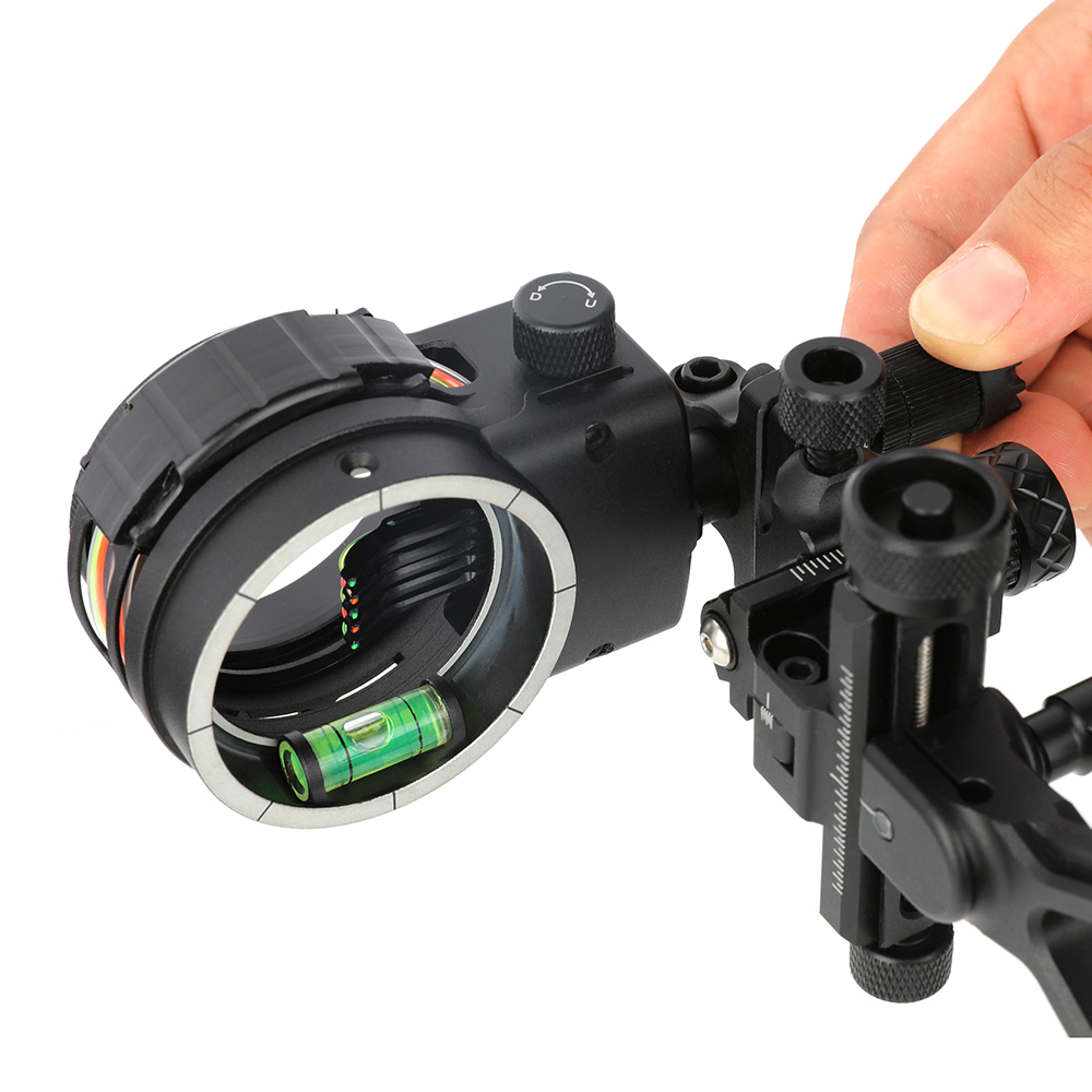 TOPOINT TX1550 Bow Sight Adjustable .019" 5 Pin Bow Sight RH/LH