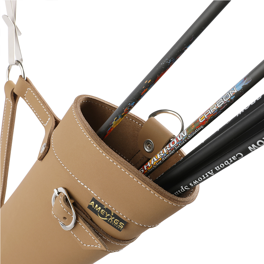 AMEYXGS Traditional Side Quiver Leather Arrow Quiver RH/LH