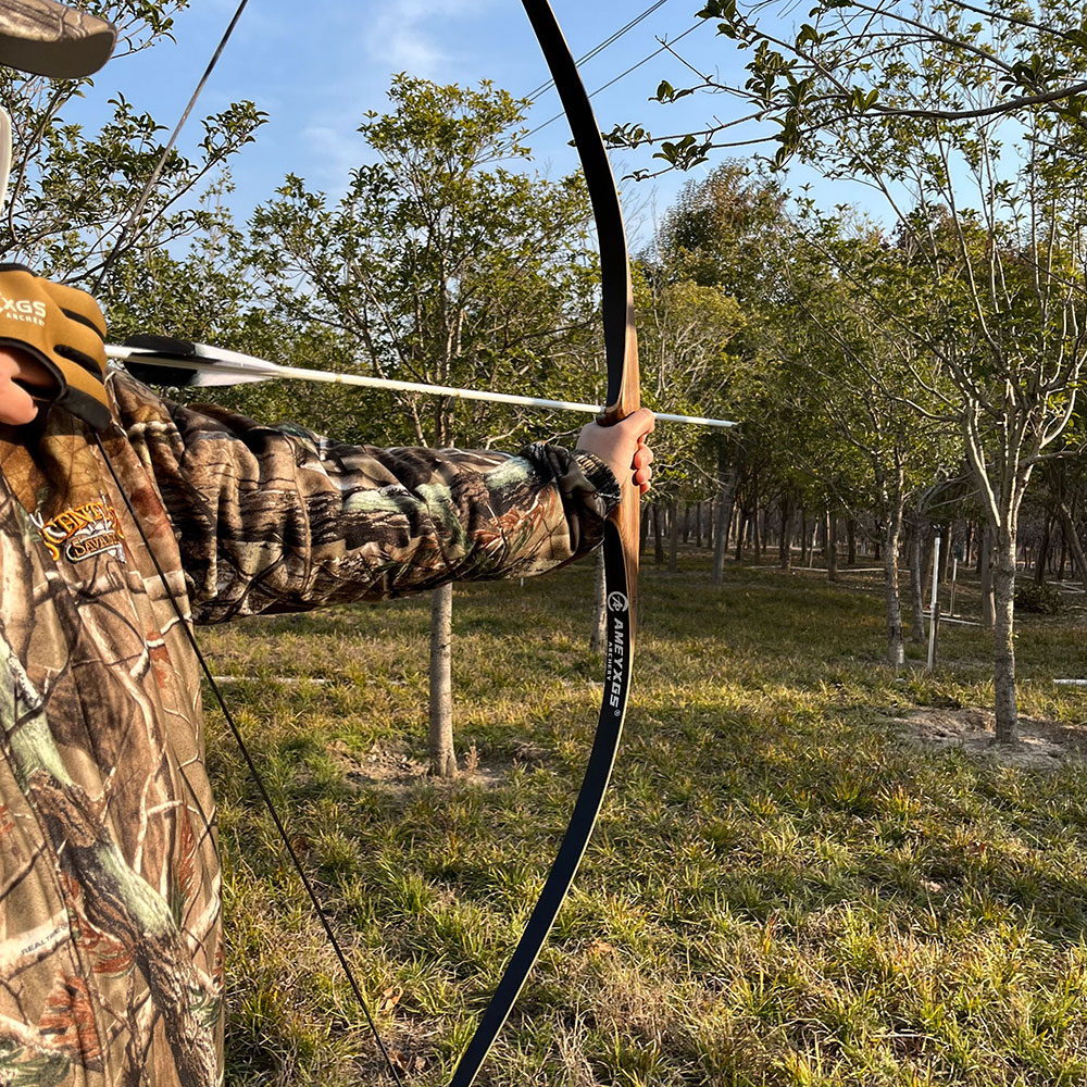 54" Traditional Wooden Longbow Archery Longbow Kit 10-35 lbs