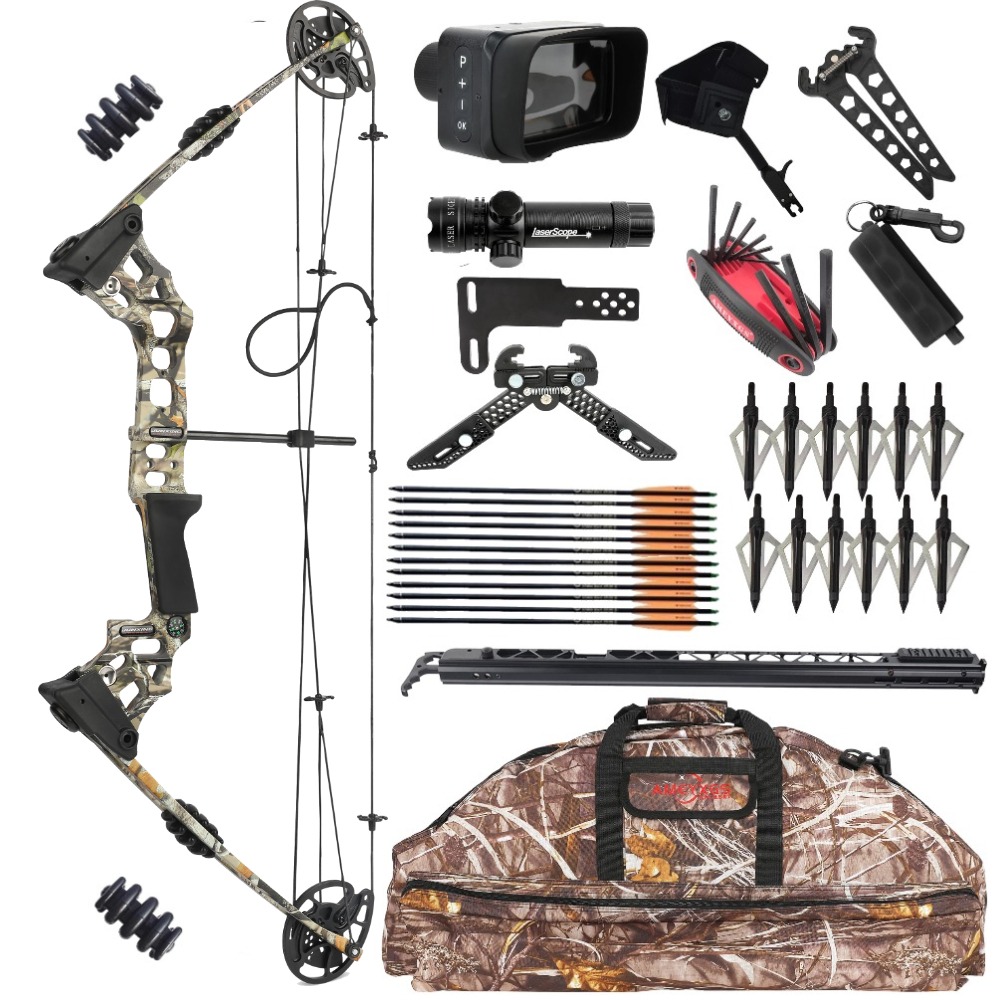 JUNXING Dragon X8 Hunting Compound Bow Shoot 20-70lbs