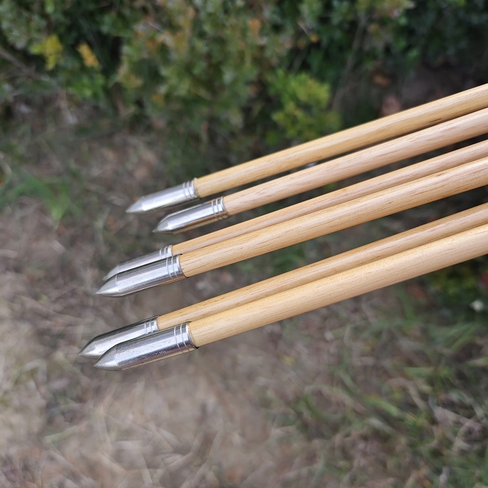 Wooden Arrows 5" Turkey Feathers 12 Pack Traditional Archery