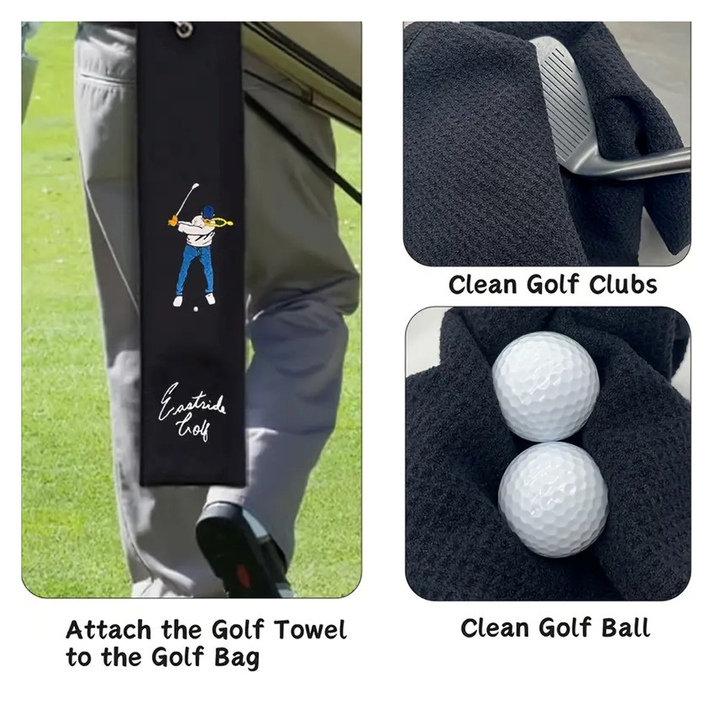 Golf Cleaning Towel High Polyester Printed Bags Golfers Wiping Clubs