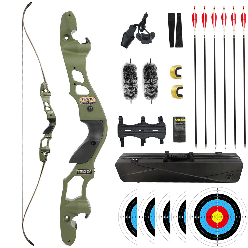 TBOW 62" ILF Hunting Recurve Bow Kit 25-60 lbs