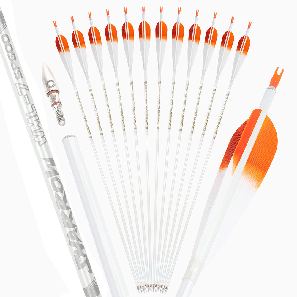 SHARROW WML 32" Target Feather Carbon Arrow SP 400-800 (12 Pack)