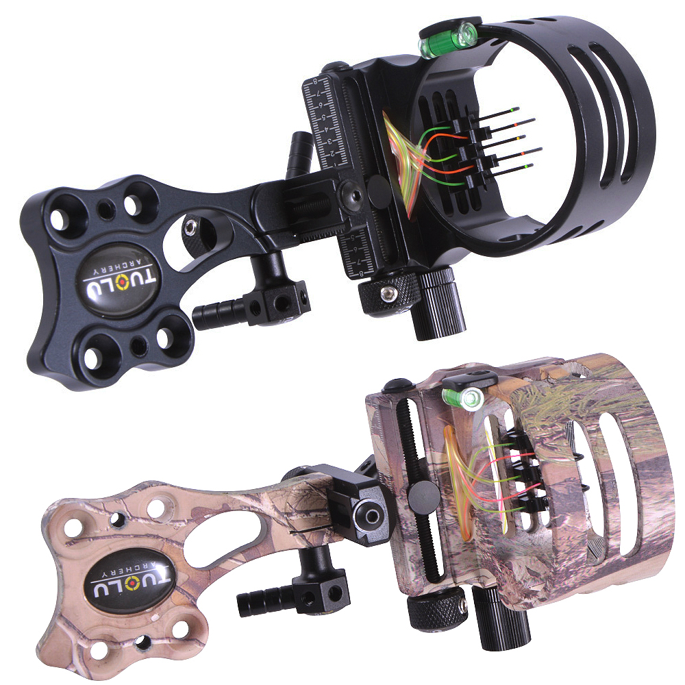 TUOLU Micro-Adjust .019" Fiber 5 Pin Bow Sight RH/LH