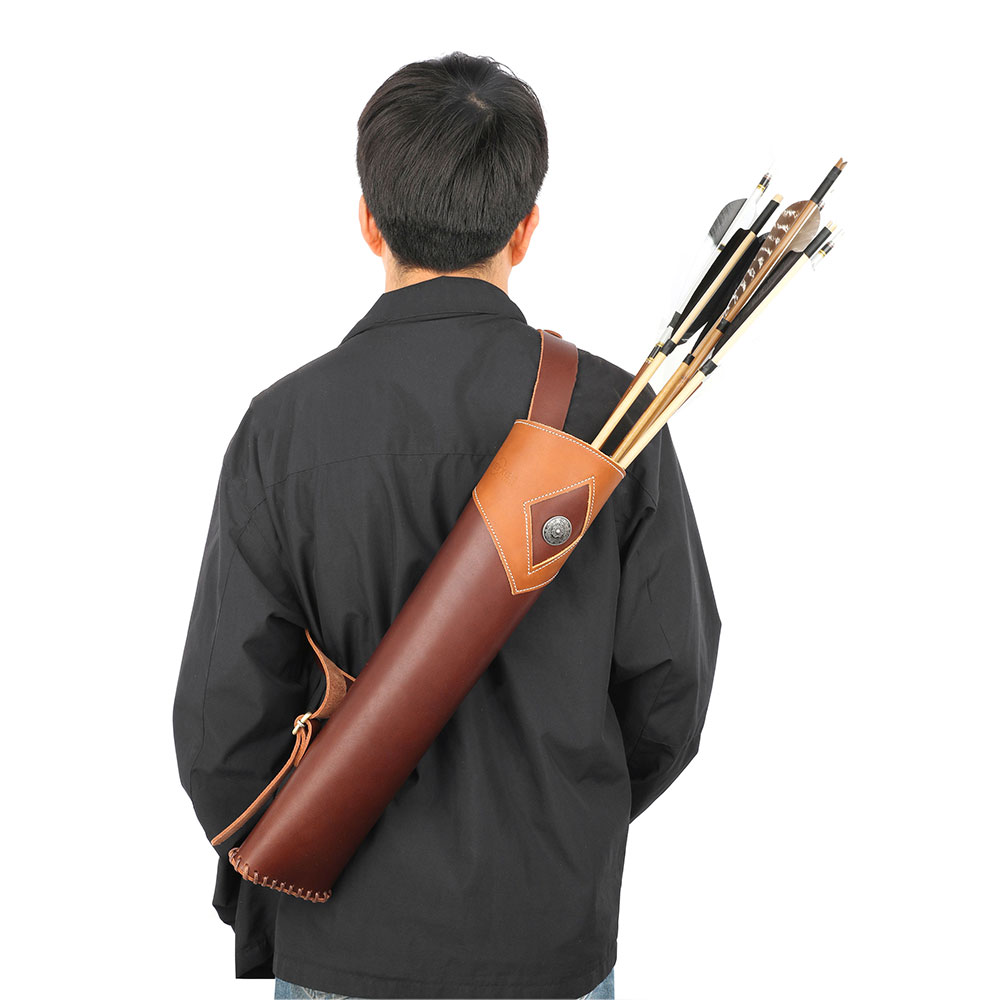  Traditional Handmade Archery Back Arrow Quiver Genuine Leather