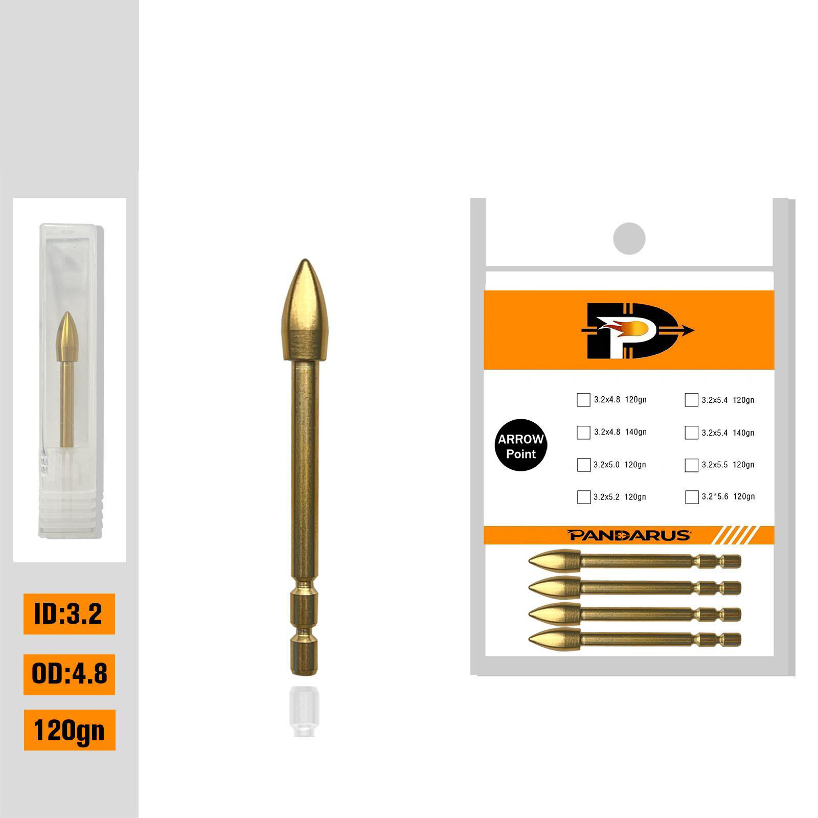 PANDARUS X10 Ballistic Tungsten Break-Off Points 120-140 gr. (12 Pack)