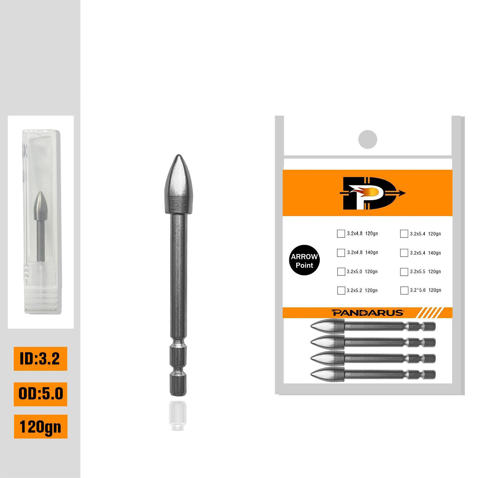 PANDARUS X10 Ballistic Tungsten Break-Off Points 120-140 gr. (12 Pack)
