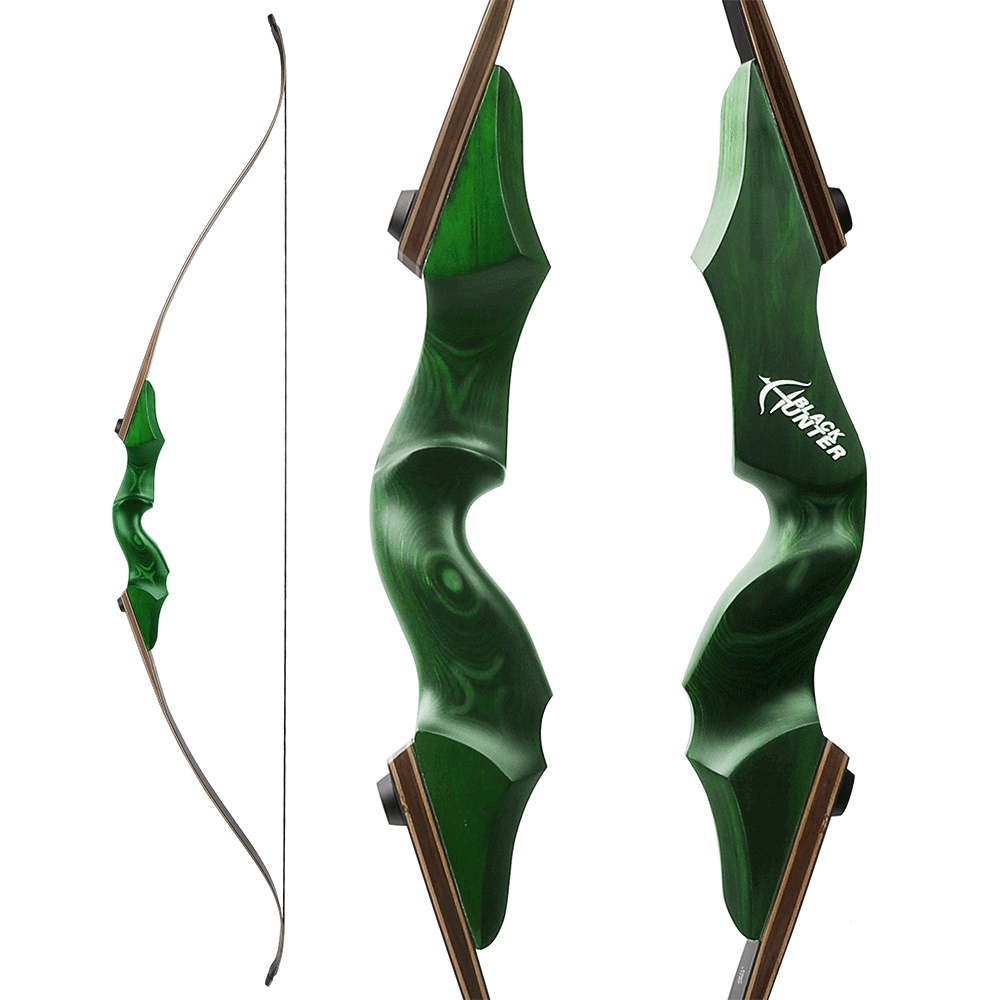 Black Hunter Recurve Bow Hunting Takedown Bow Kit 20-60 lbs