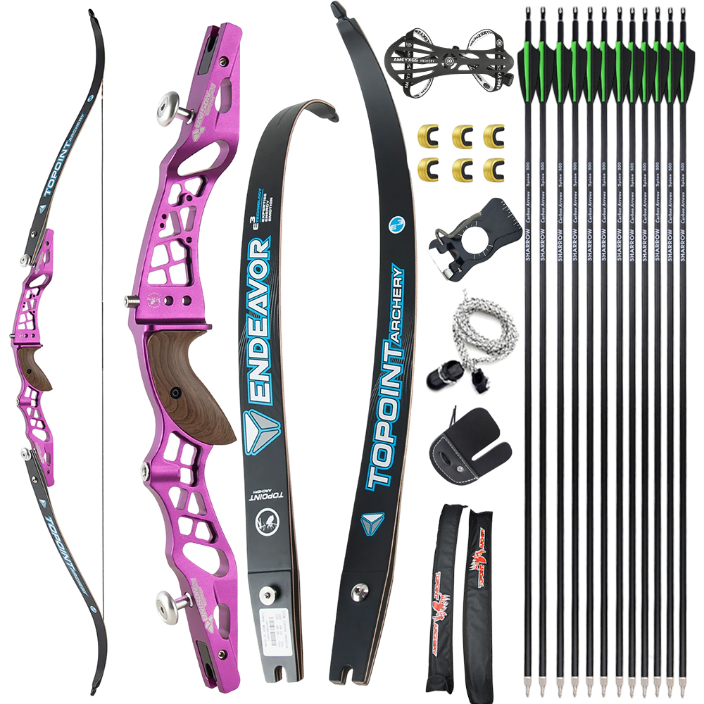 TOPOINT Unison 62" 64" 66" ILF Recurve Bow Target Bow Kit 16-44# @28"