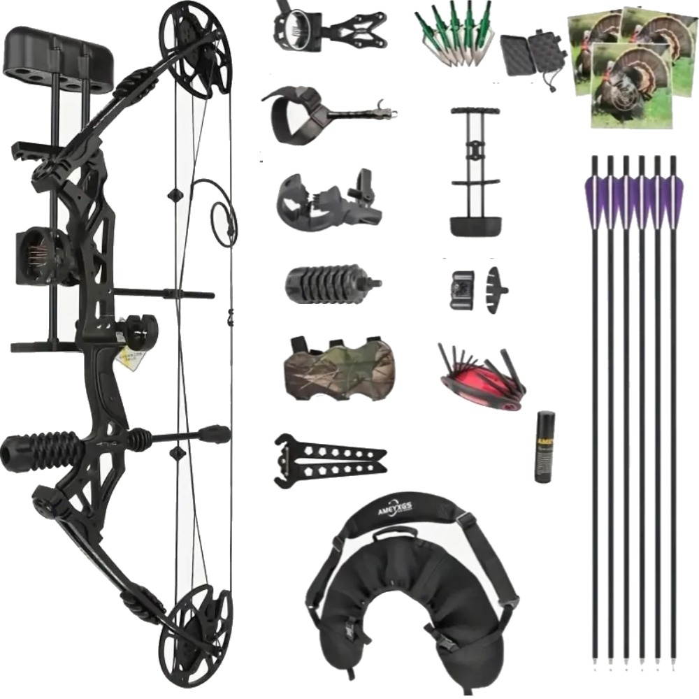 KAIMEI HAN Compound Bow Adjustable Hunting Bow Complete Set 30-60 lbs