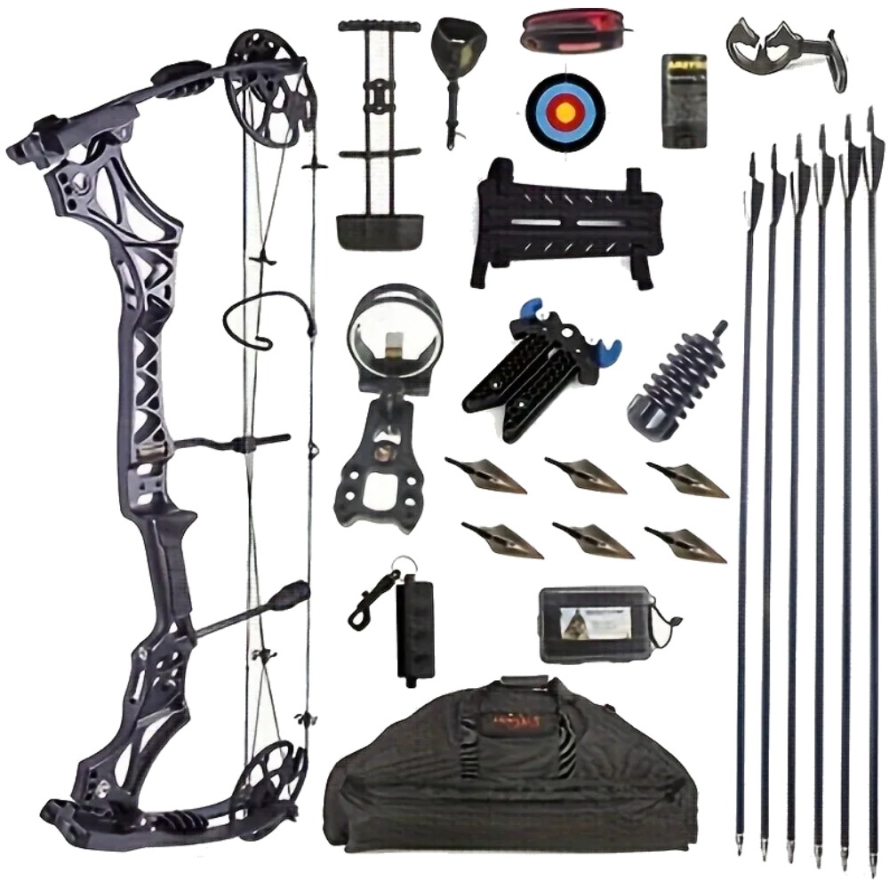 JUNXING M129 Compound Bow Adjustable Hunting Bow Complete Set 30-70 lbs