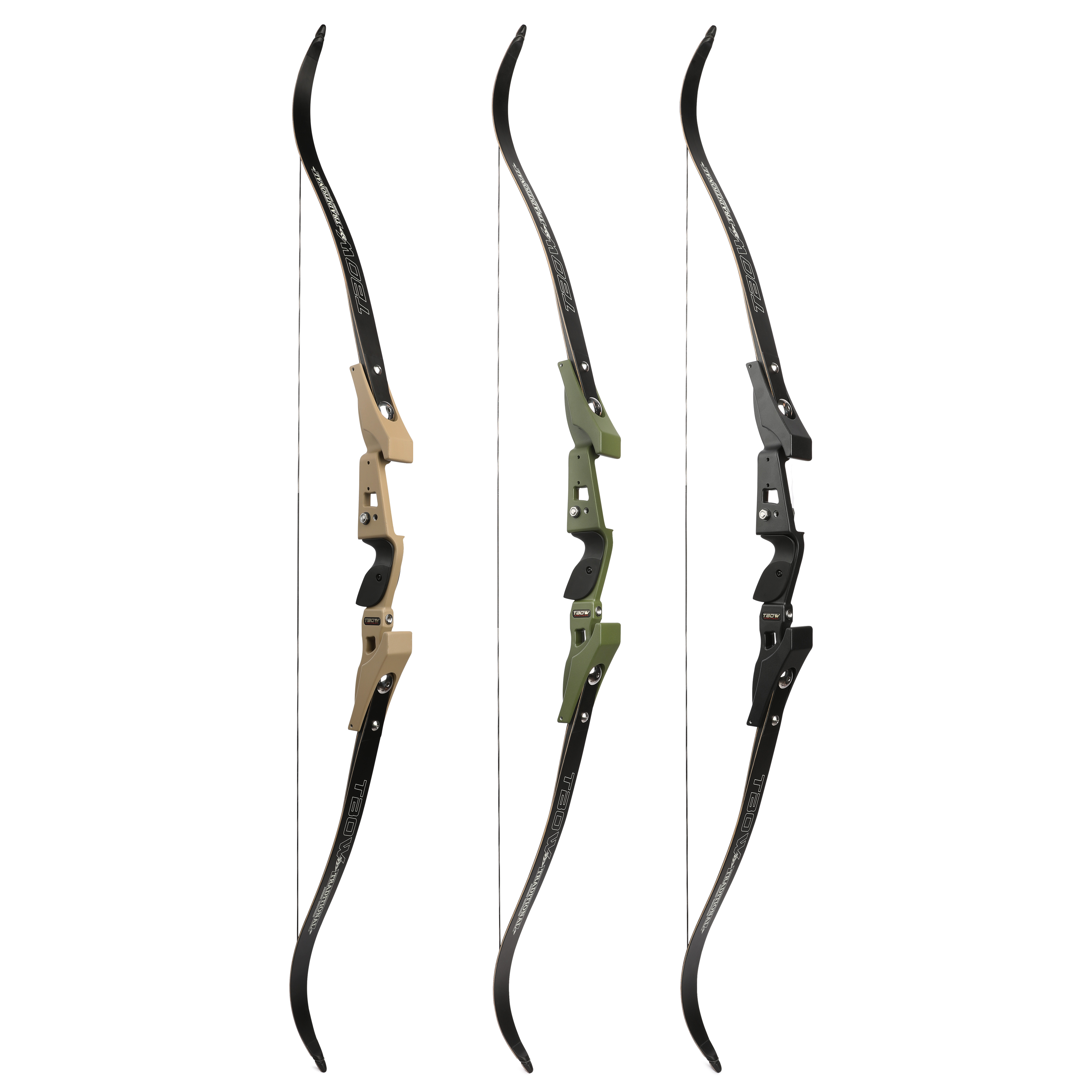 TBOW B3 62" Barebow ILF Recurve Weight Forward Design 25-60 lbs