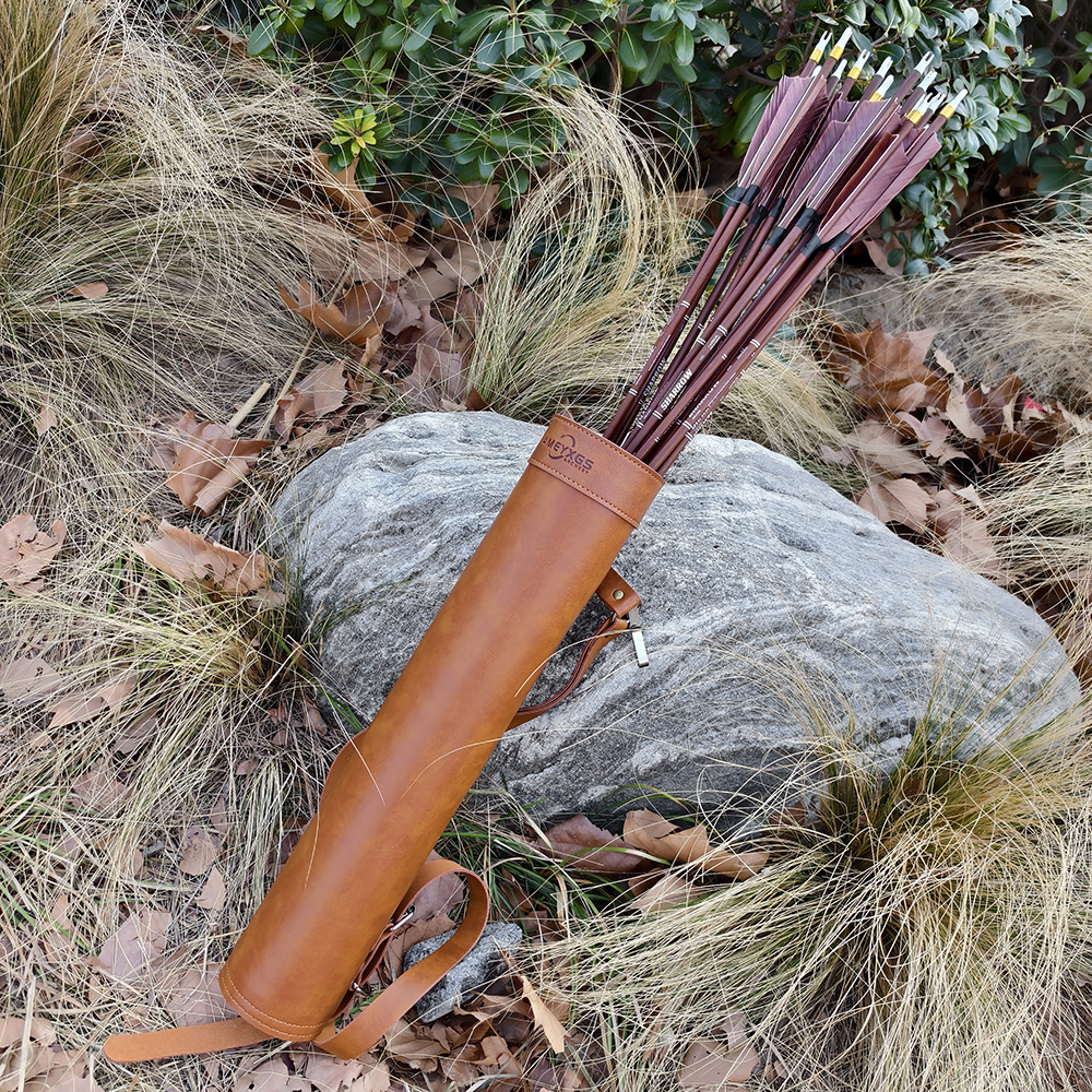 Archery Arrow Quiver Real Leather Back Arrow Quiver