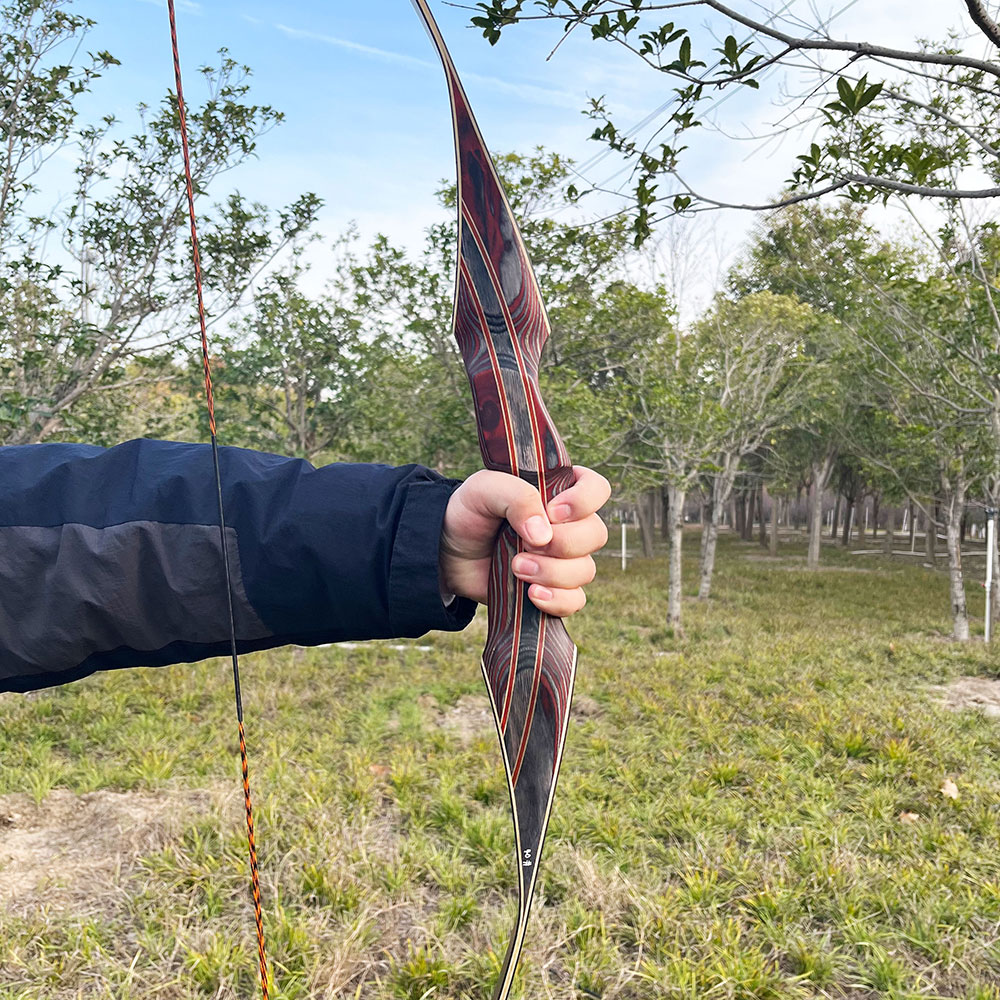 64" Traditional Recurve Bow 30-60lbs Longbow RH Hunting