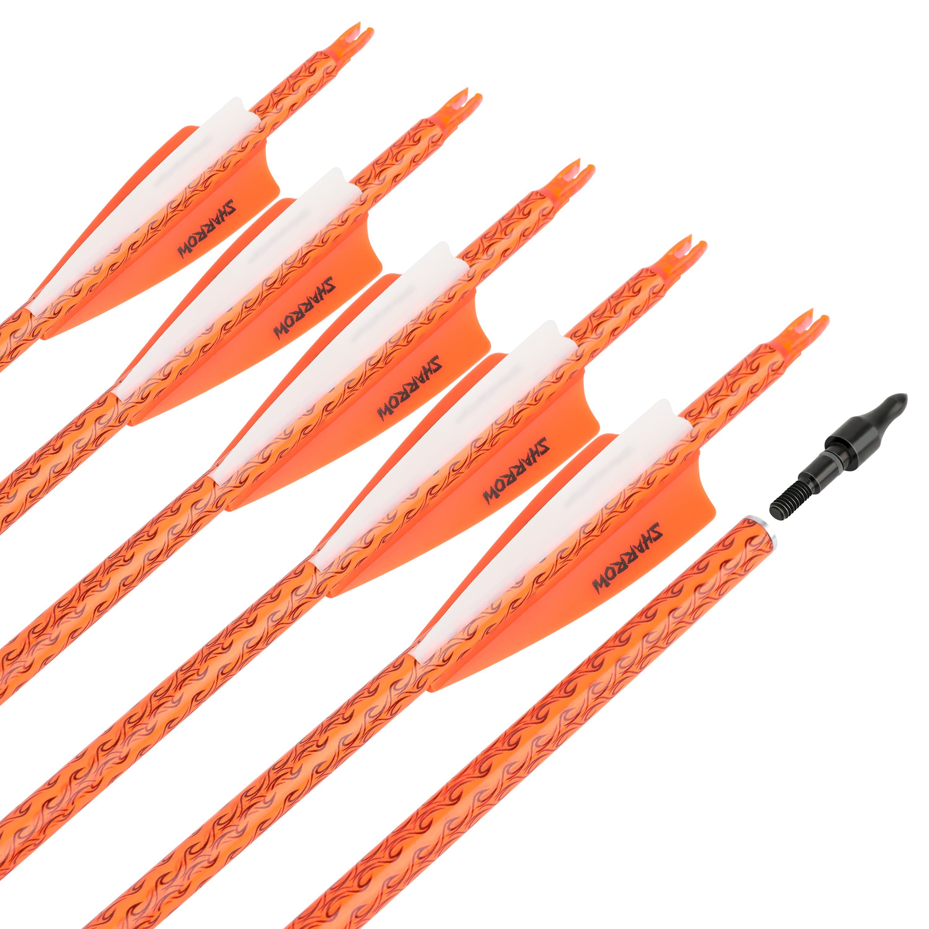 12X 30" Carbon Arrow Archery SP500 Screw Tips Hunting Shooting