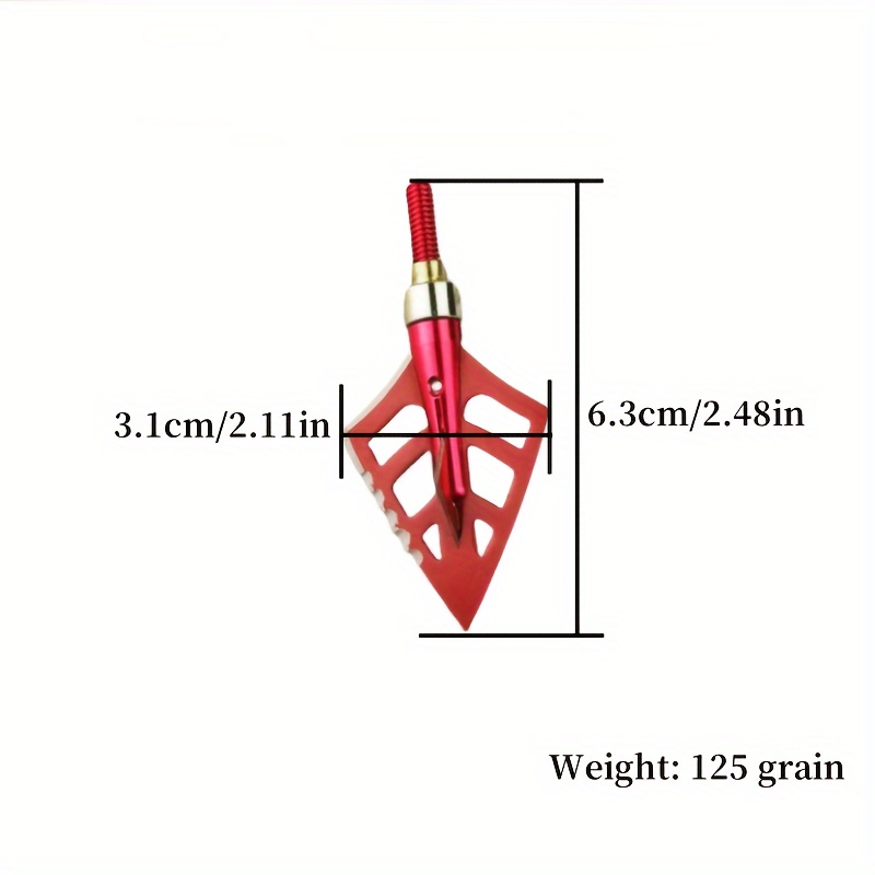 Stainless Steel Hunting Arrow Points 125 Grain (12 Pack)