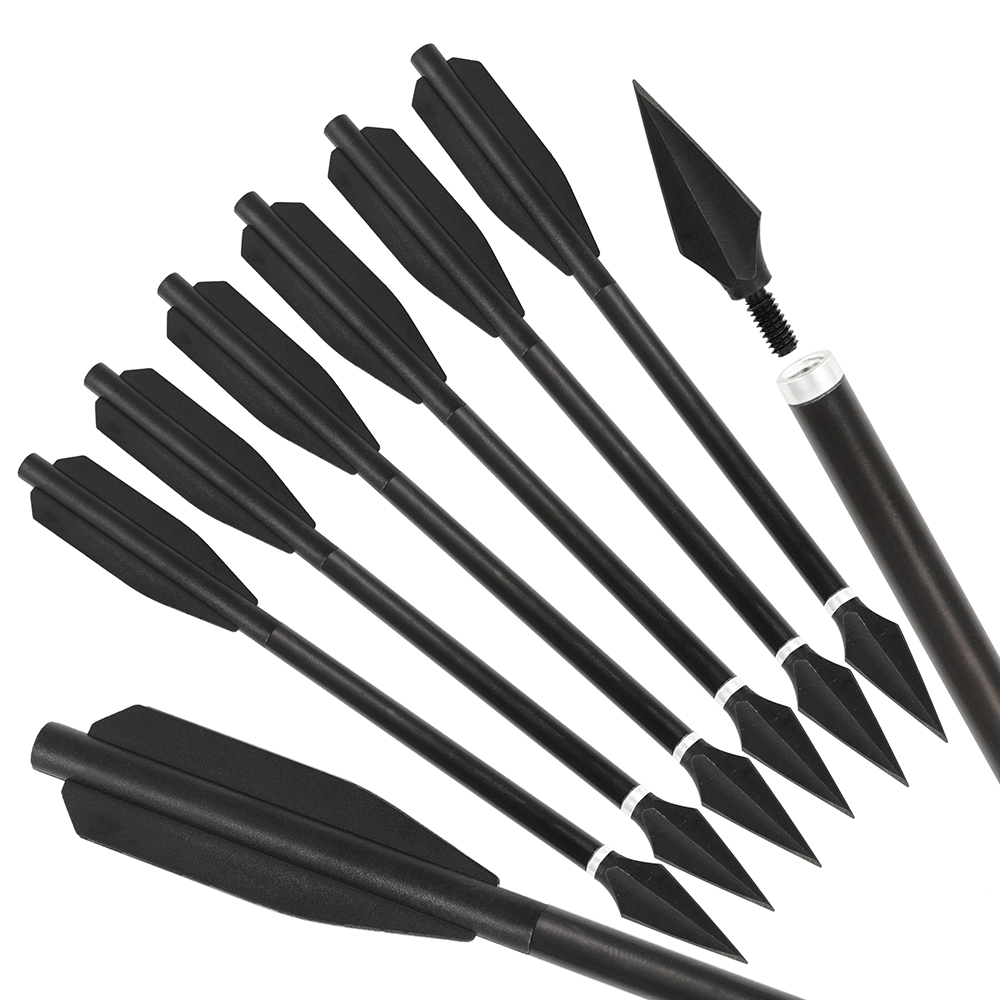 Mini Crossbow Bolt with Replaceable Steel Tips Aluminum Pistol Crossbow(12 Pack)